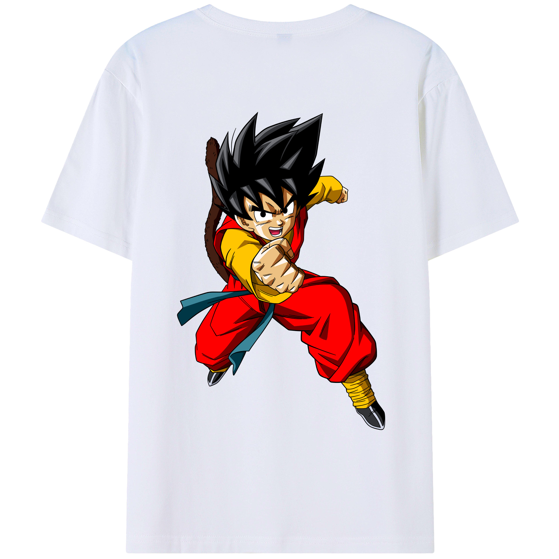 （画像用） ドラゴンボール 孫悟空（そん ごくう）Son Goku カカロット DRAGON BALL Kakarotto レディース半袖Tシャツ(バックプリント)