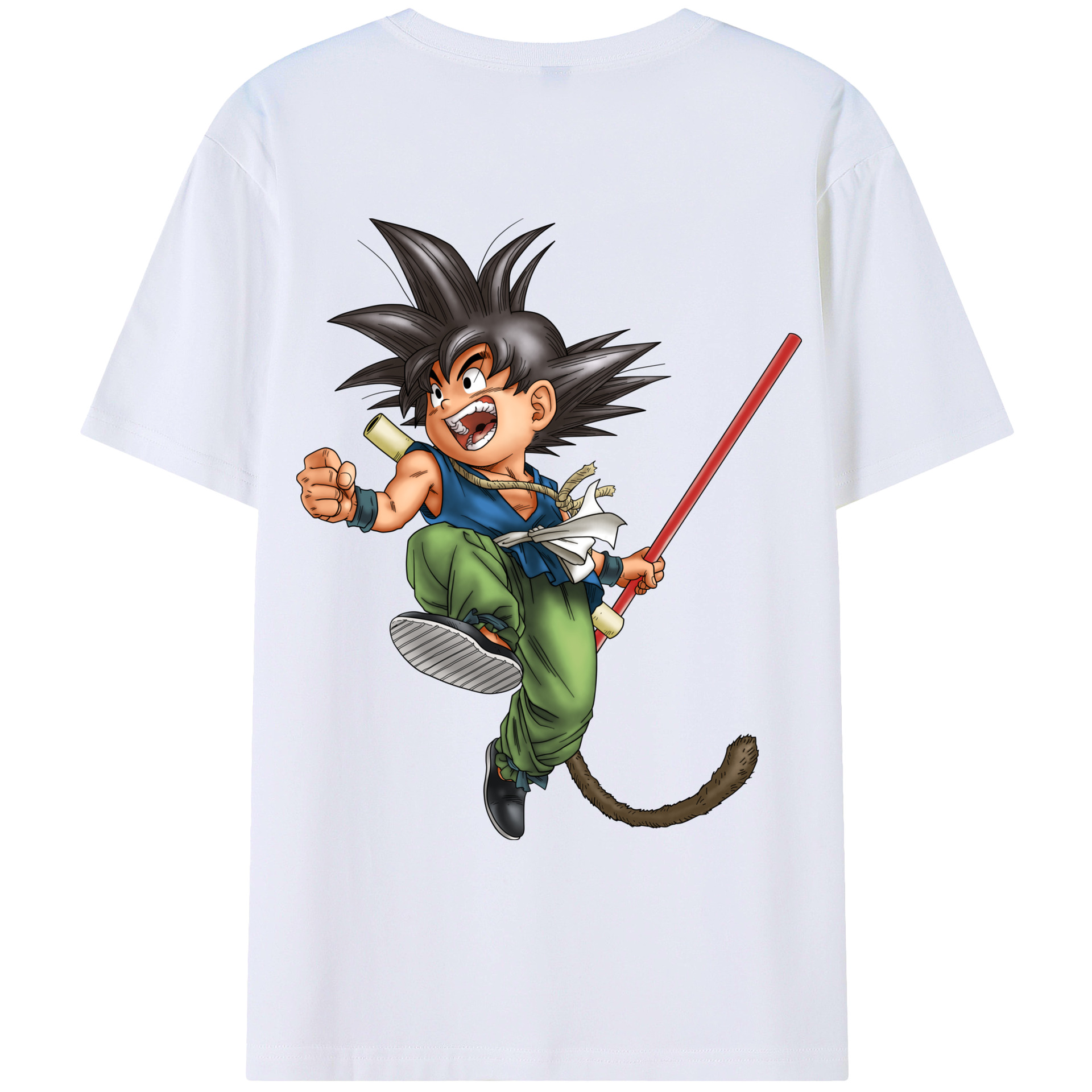 （画像用） ドラゴンボール 孫悟空（そん ごくう）Son Goku カカロット DRAGON BALL Kakarotto レディース半袖Tシャツ(バックプリント)