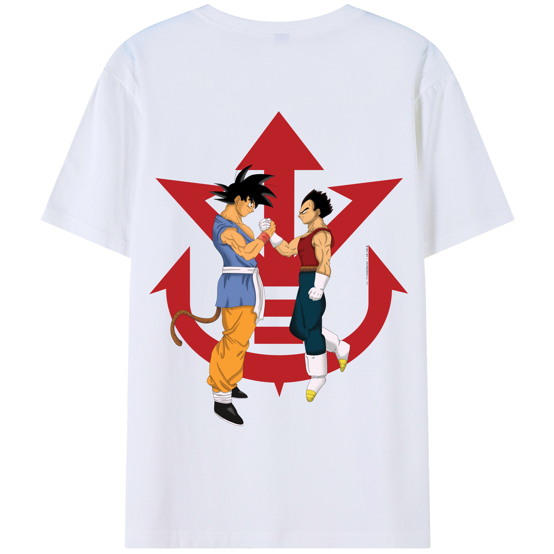 （画像用） ドラゴンボール 孫悟空（そん ごくう）Son Goku カカロット DRAGON BALL Kakarotto レディース半袖Tシャツ(バックプリント)