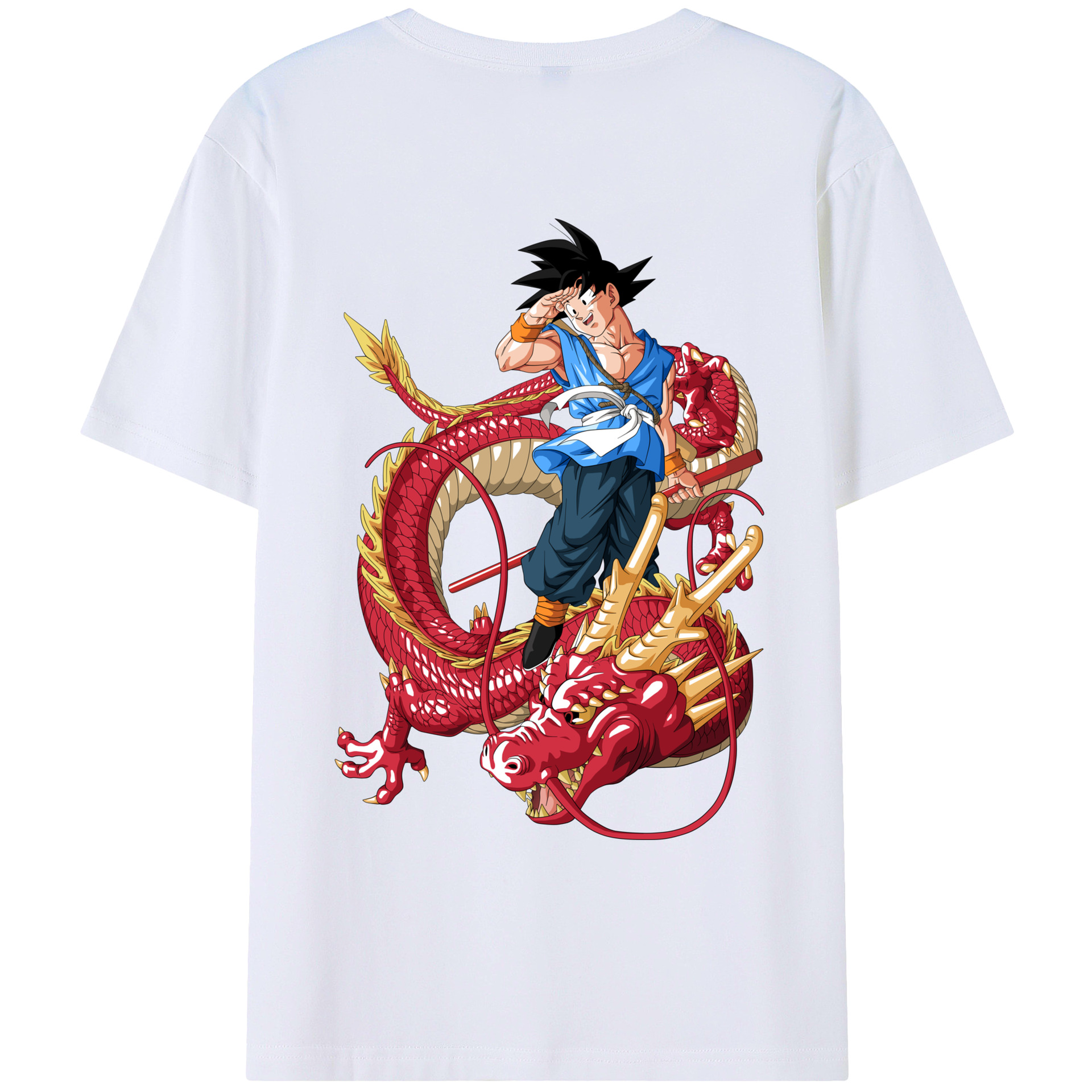 （画像用） ドラゴンボール 孫悟空（そん ごくう）Son Goku カカロット DRAGON BALL Kakarotto レディース半袖Tシャツ(バックプリント)