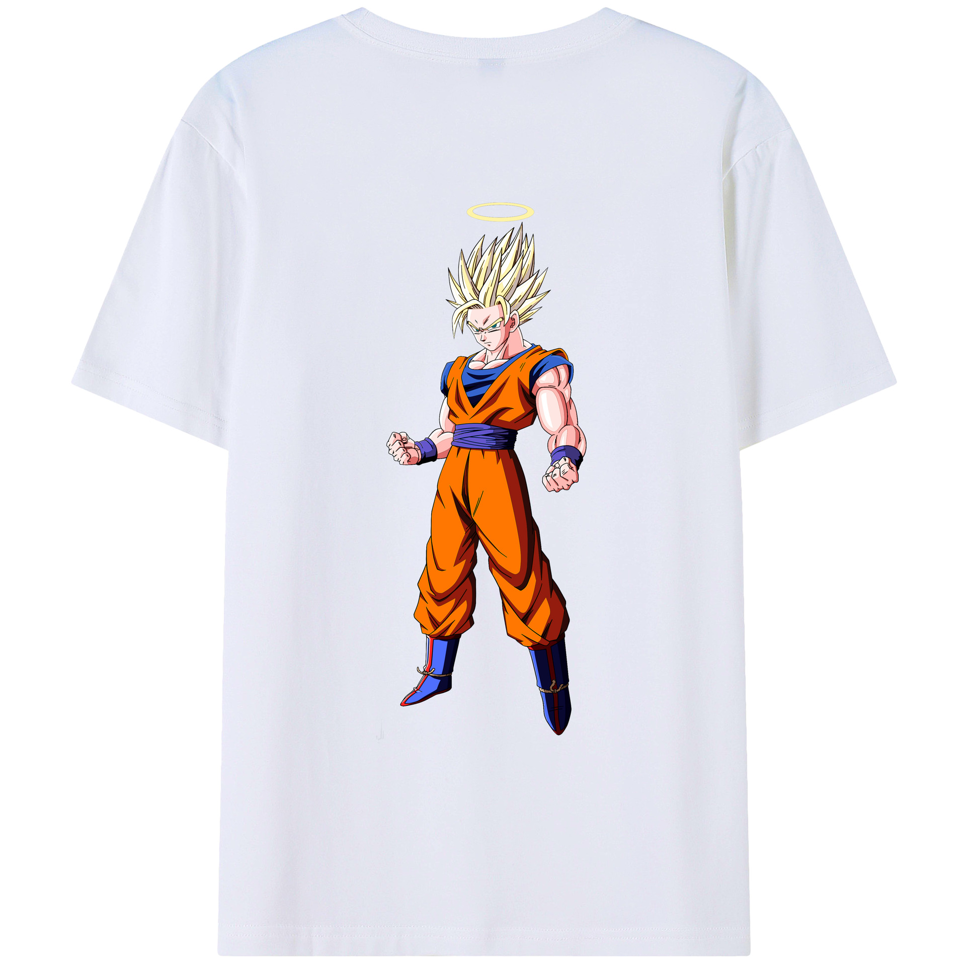 （画像用） ドラゴンボール 孫悟空（そん ごくう）Son Goku カカロット DRAGON BALL Kakarotto レディース半袖Tシャツ(バックプリント)