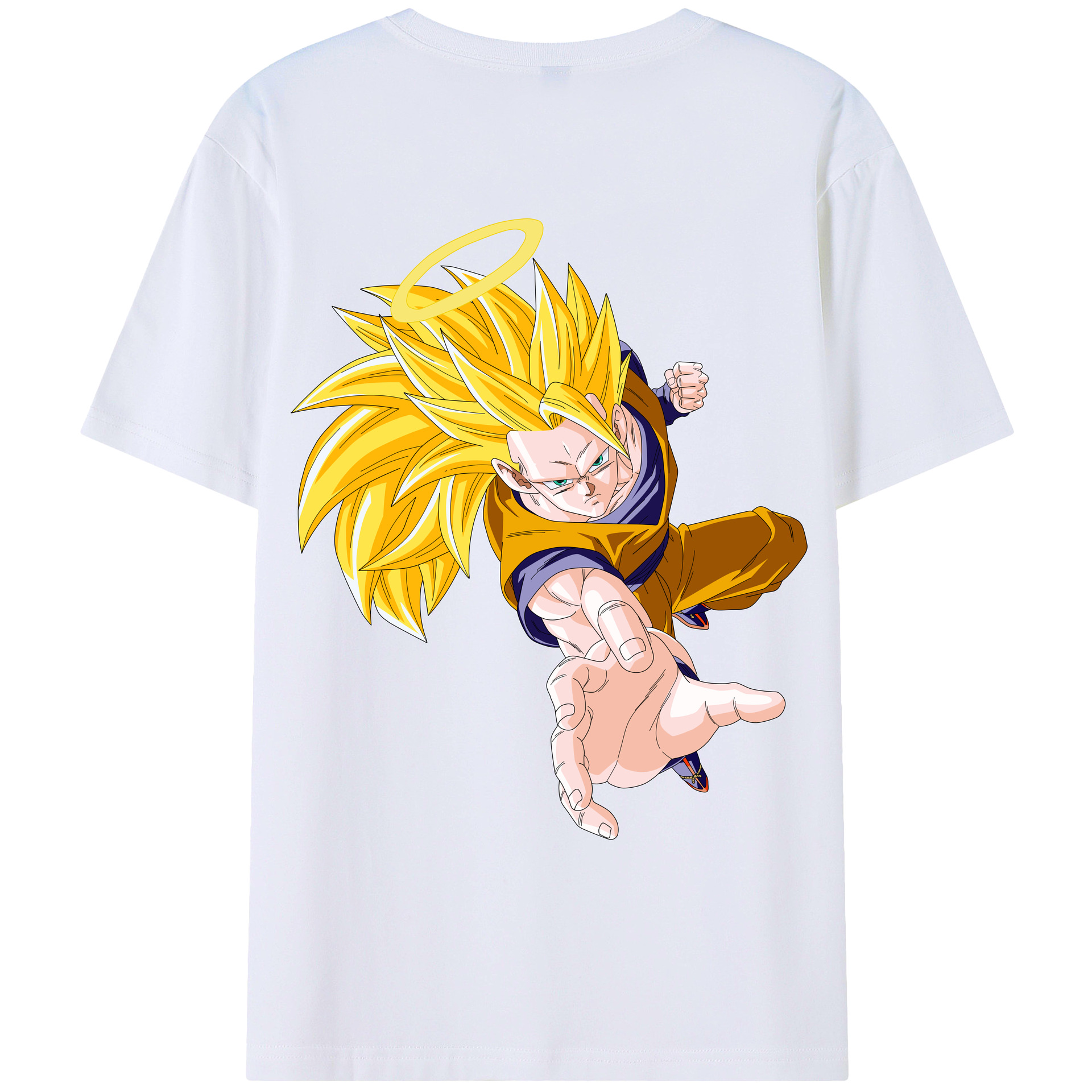 （画像用） ドラゴンボール 孫悟空（そん ごくう）Son Goku カカロット DRAGON BALL Kakarotto レディース半袖Tシャツ(バックプリント)