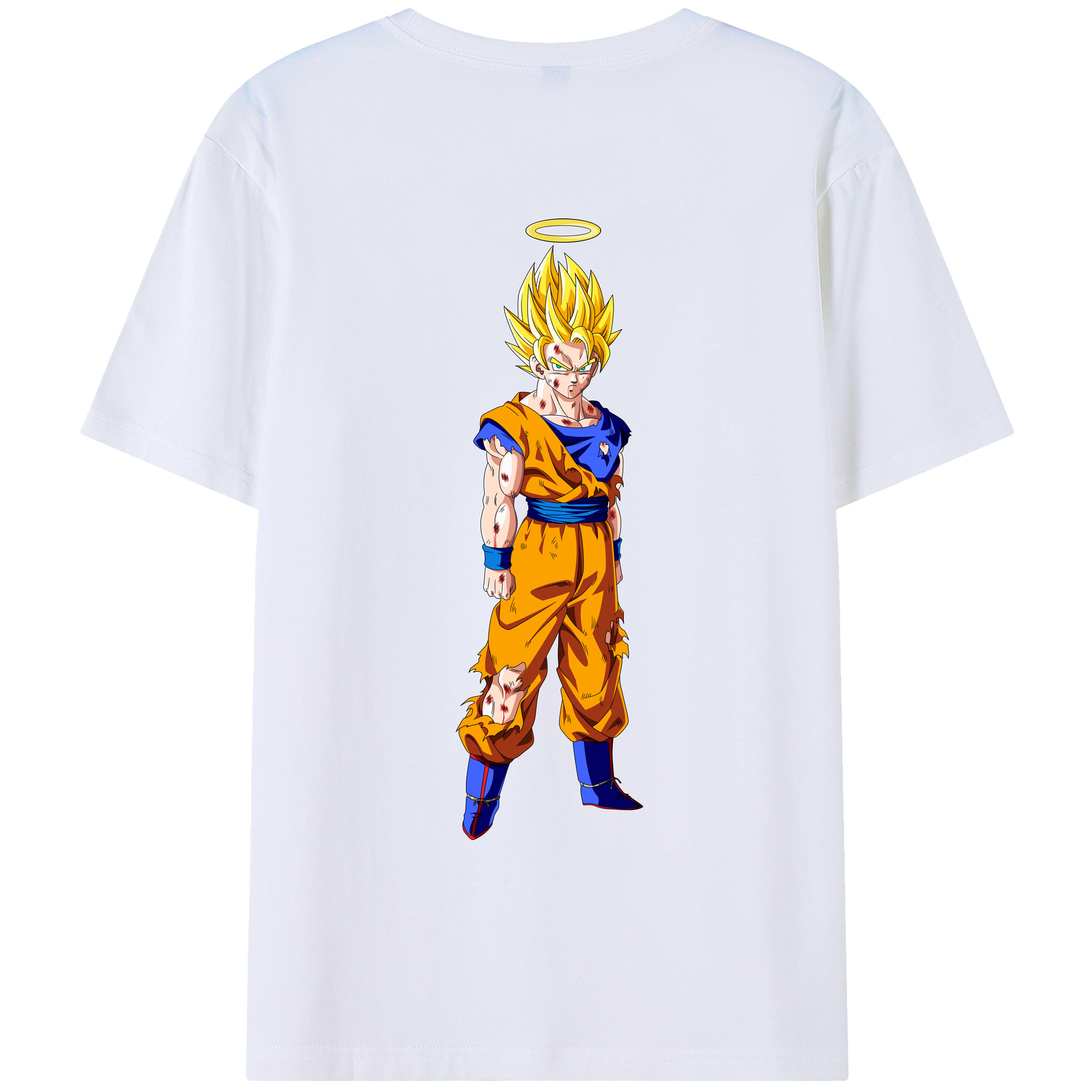 （画像用） ドラゴンボール 孫悟空（そん ごくう）Son Goku カカロット DRAGON BALL Kakarotto レディース半袖Tシャツ(バックプリント)