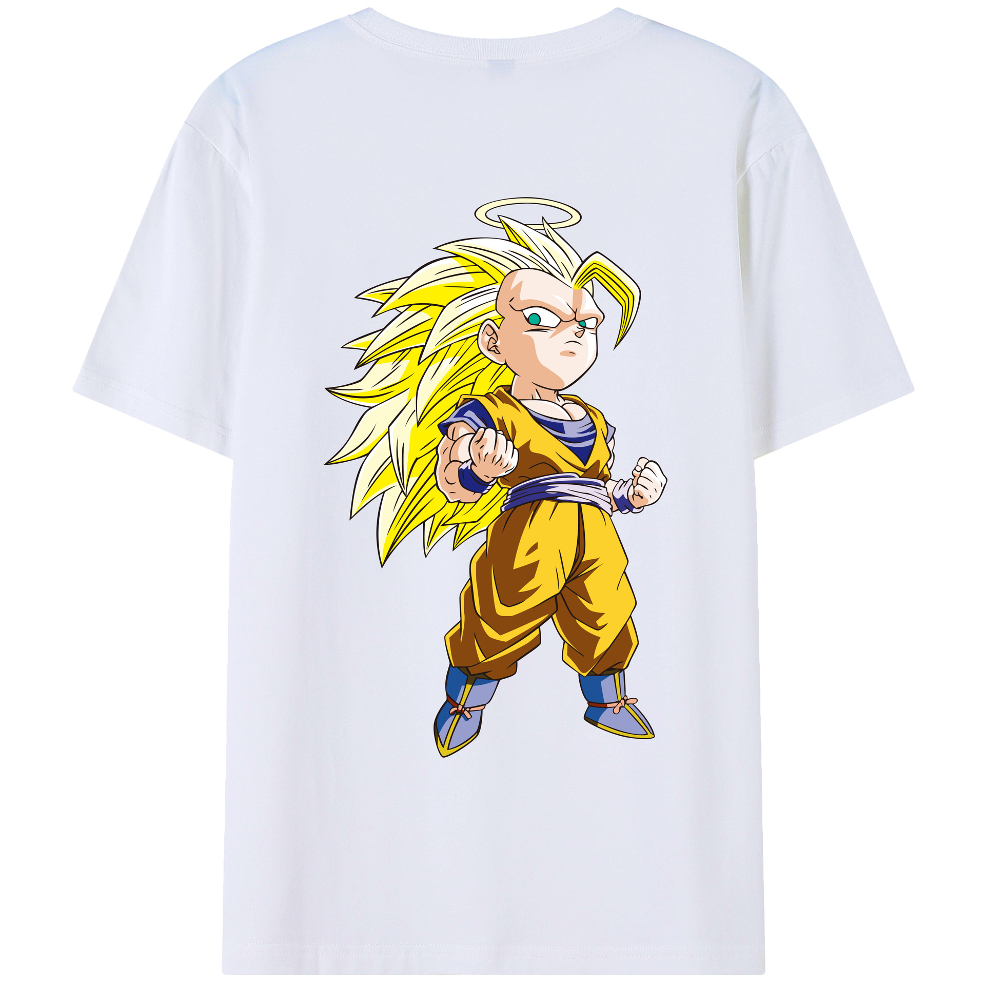 （画像用） ドラゴンボール 孫悟空（そん ごくう）Son Goku カカロット DRAGON BALL Kakarotto レディース半袖Tシャツ(バックプリント)