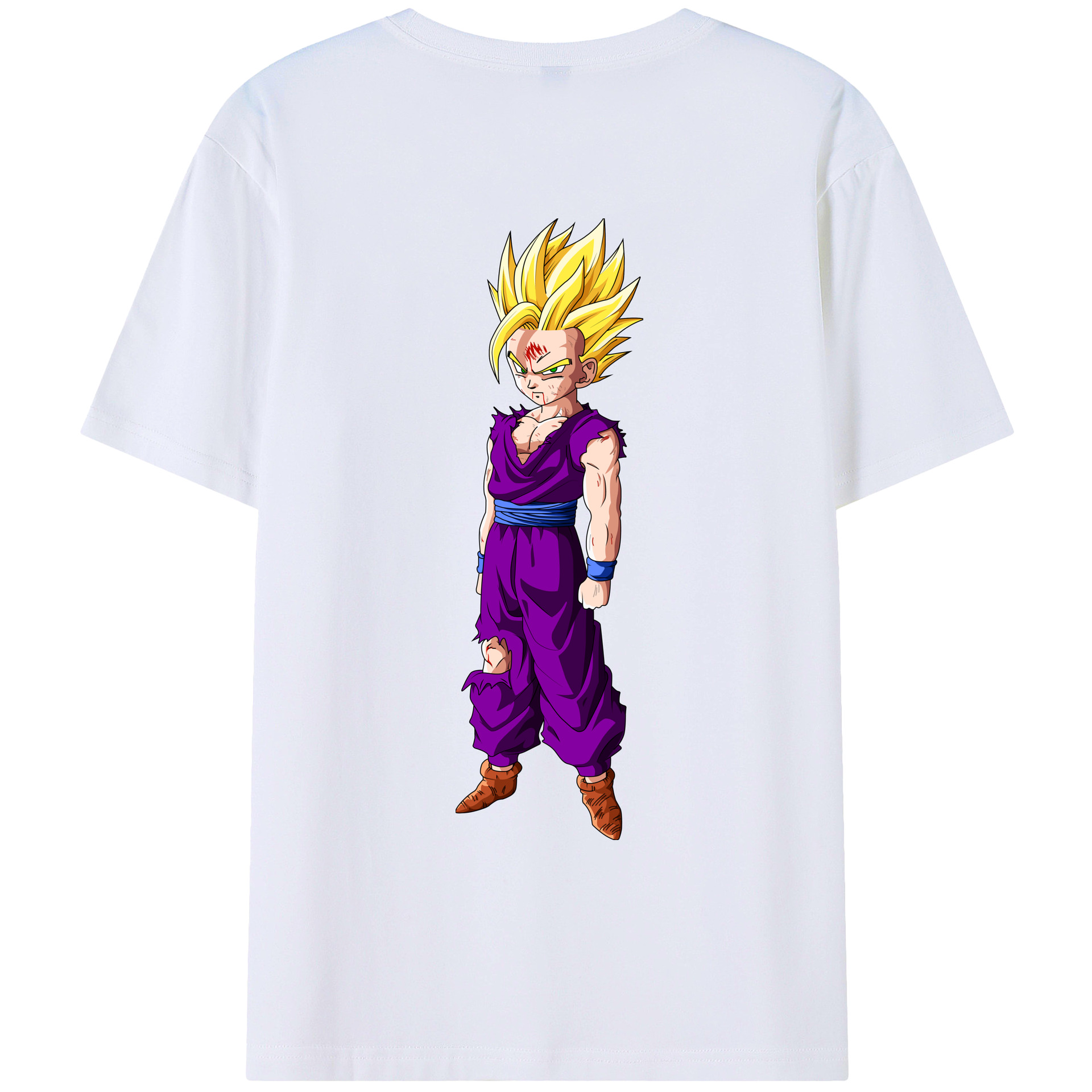（画像用） ドラゴンボール 孫 悟飯（そんごはん）DRAGON BALL Son Gohan レディース半袖Tシャツ(バックプリント)