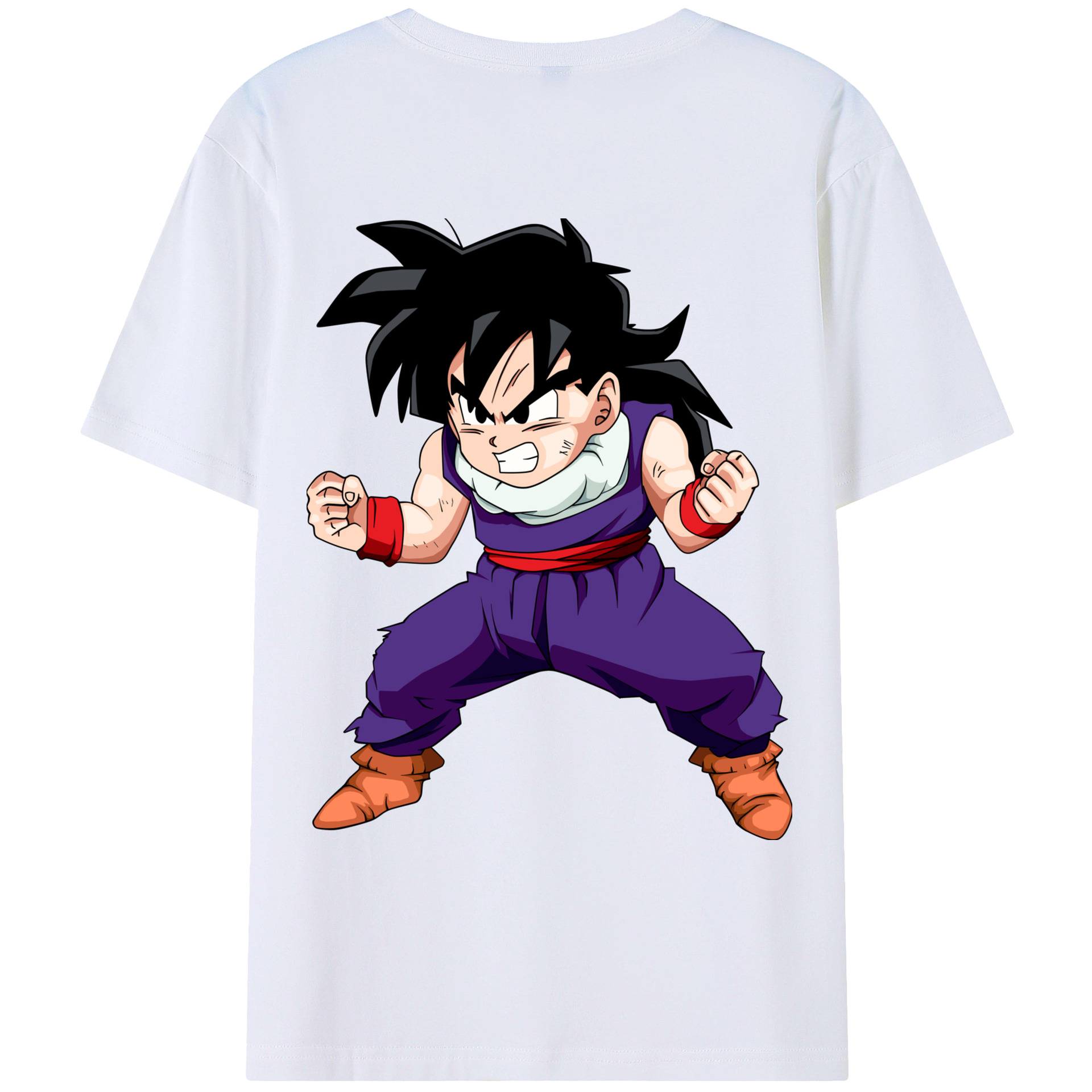 （画像用） ドラゴンボール 孫 悟飯（そんごはん）DRAGON BALL Son Gohan レディース半袖Tシャツ(バックプリント)
