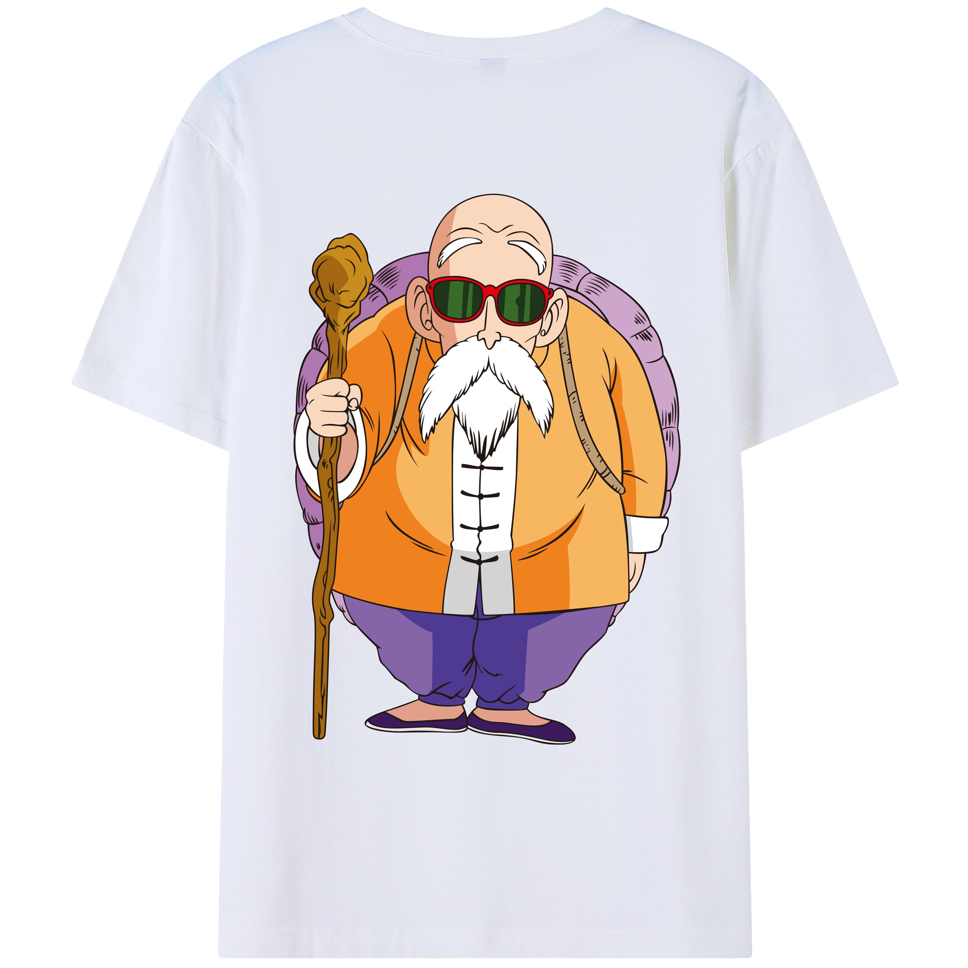 （画像用） ドラゴンボール 亀仙人（かめせんにん） DRAGON BALL Master Roshi Kame Sennin レディース半袖Tシャツ(バックプリント)