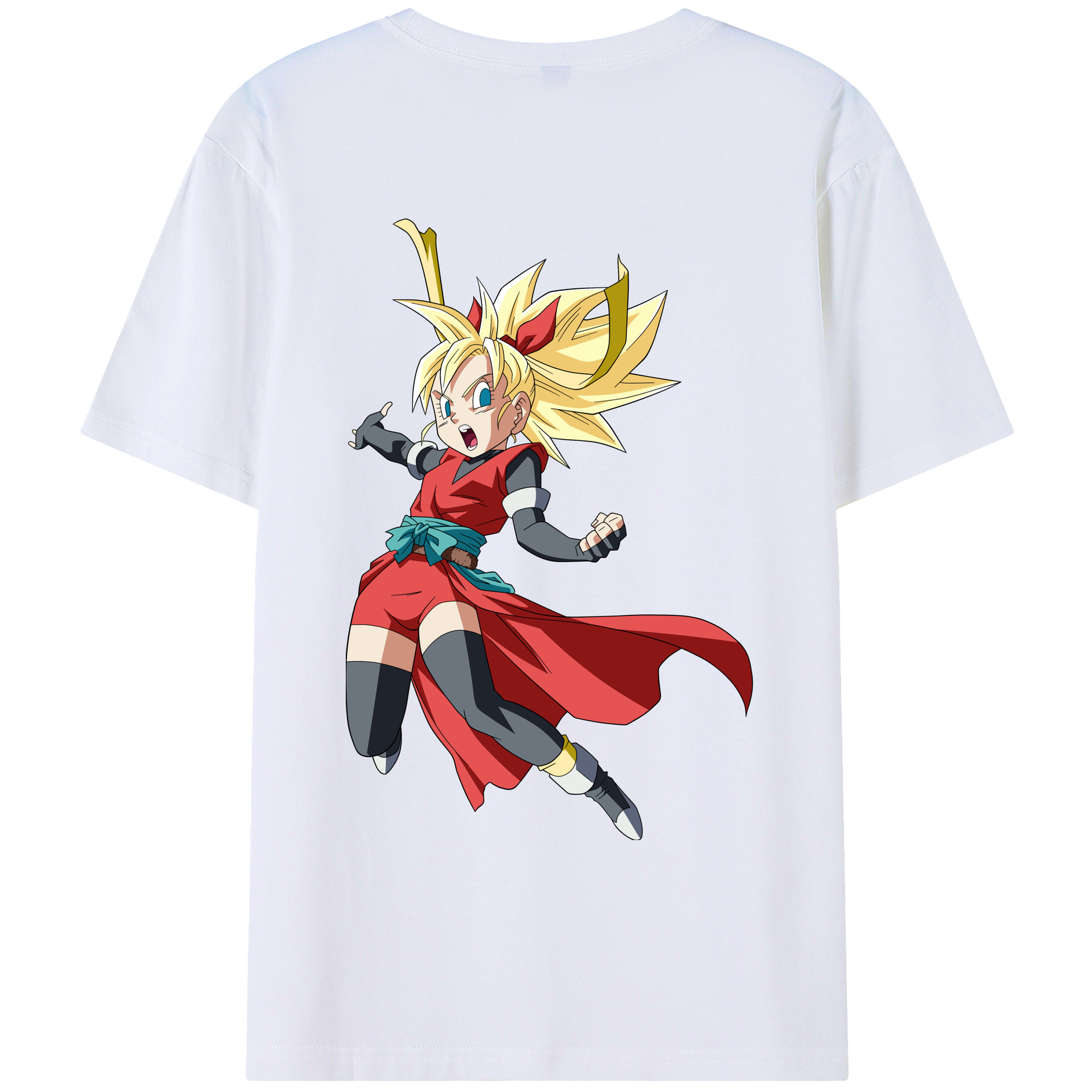 （画像用） ドラゴンボール カリフラ DRAGON BALL Caulifla レディース半袖Tシャツ(バックプリント)