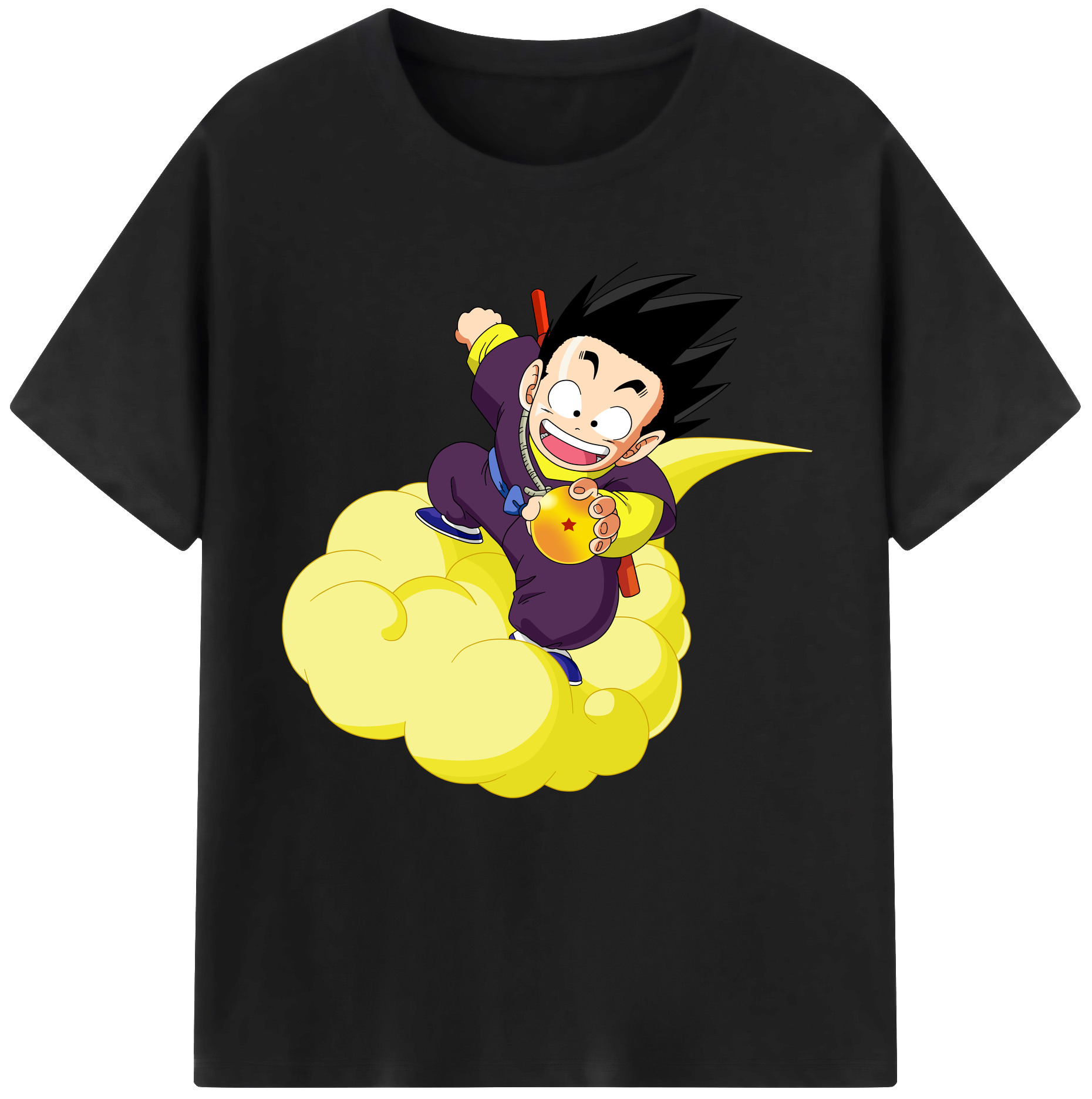 （画像用） ドラゴンボール 孫悟空（そん ごくう）Son Goku カカロット DRAGON BALL Kakarotto レディースカジュアルプリントTシャツ（綿100％）