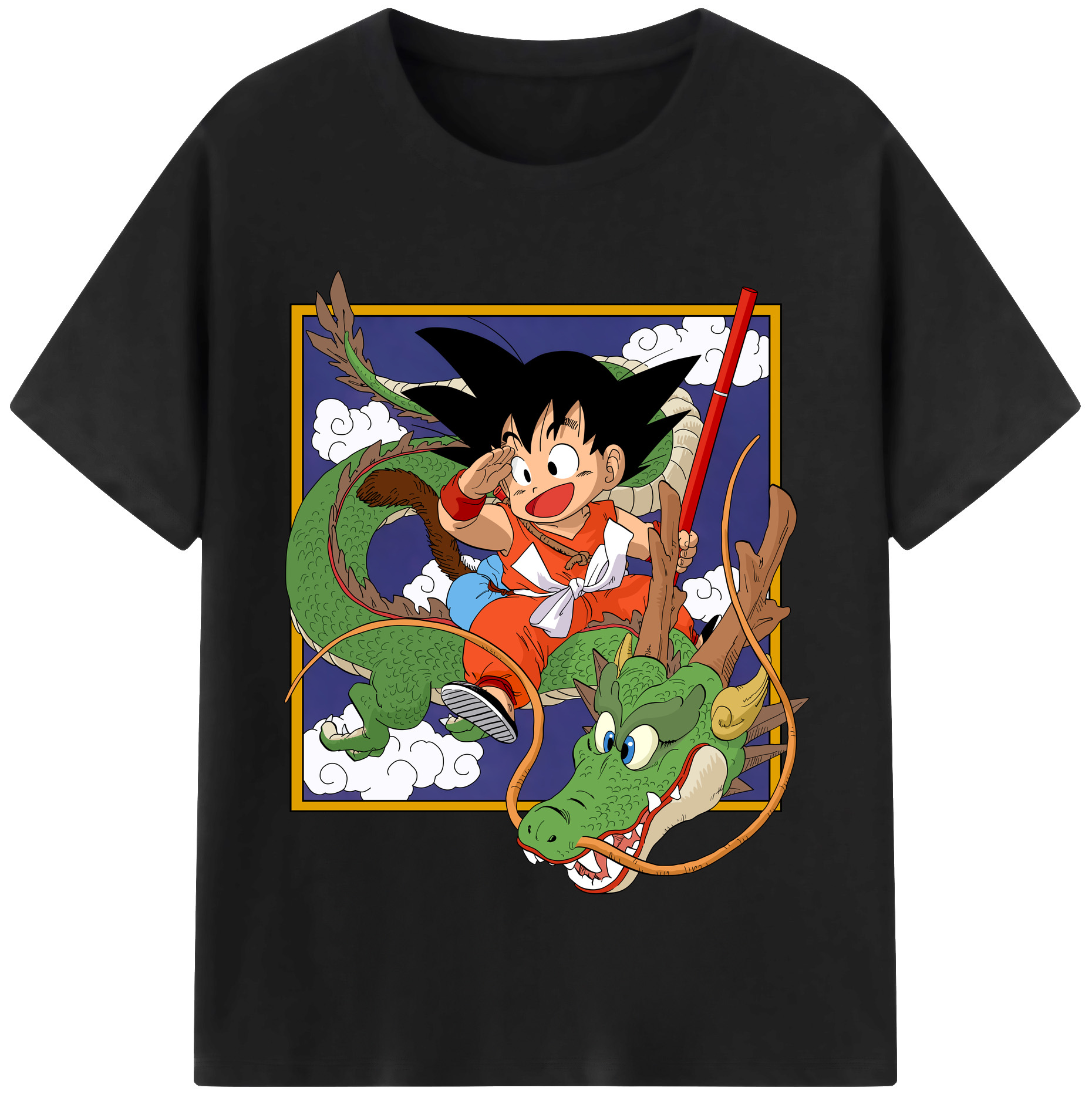 （画像用） ドラゴンボール 孫悟空（そん ごくう）Son Goku カカロット DRAGON BALL Kakarotto レディースカジュアルプリントTシャツ（綿100％）