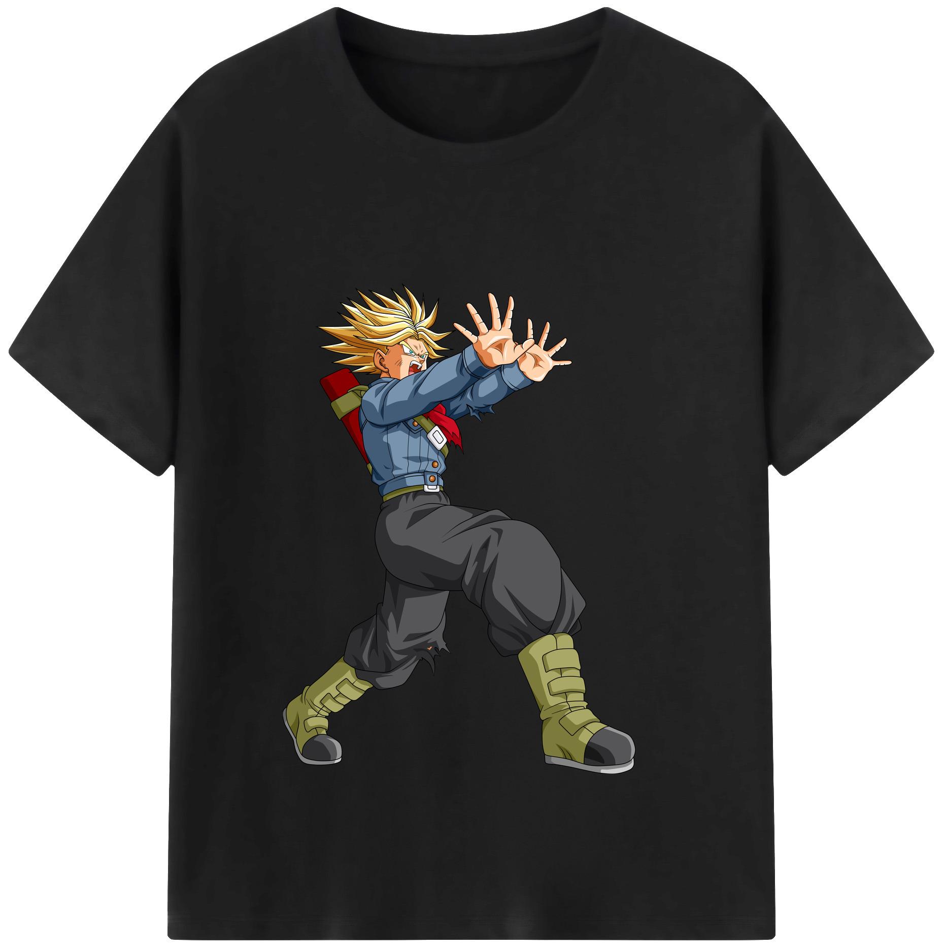（画像用） ドラゴンボール トランクス（Torankusu）DRAGON BALL Trunks レディースカジュアルプリントTシャツ（綿100％）