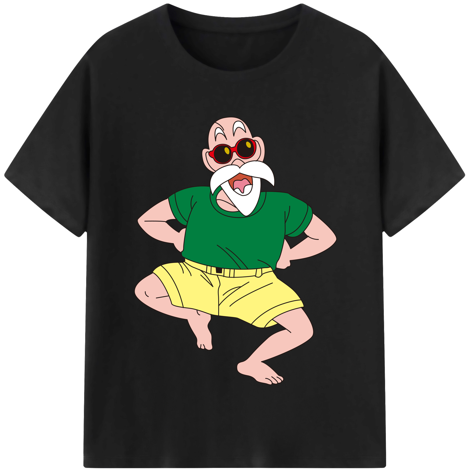 （画像用） ドラゴンボール 亀仙人（かめせんにん） DRAGON BALL Master Roshi Kame Sennin レディースカジュアルプリントTシャツ（綿100％）