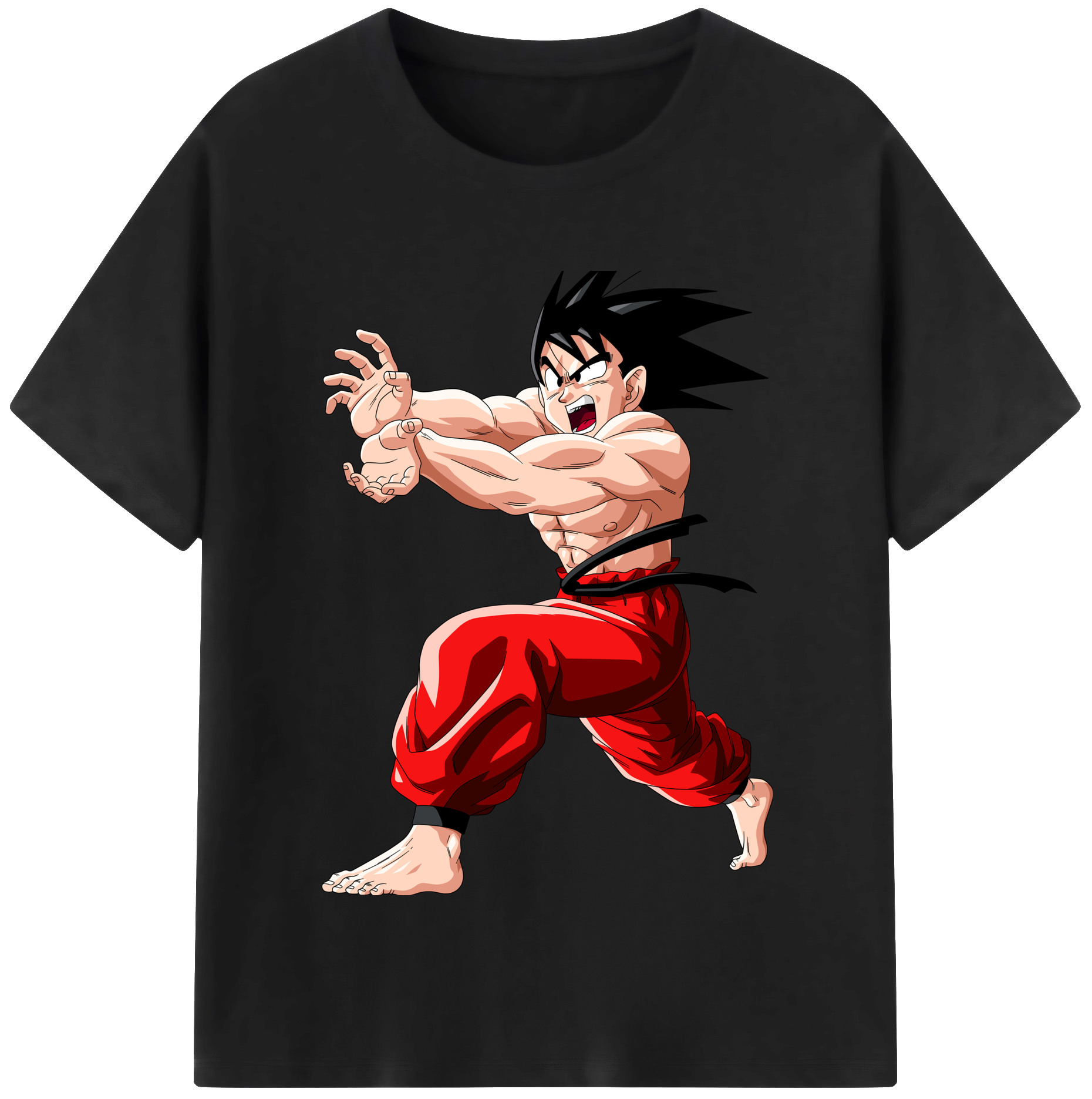 （画像用） ドラゴンボール 孫悟空（そん ごくう）Son Goku カカロット DRAGON BALL Kakarotto レディースカジュアルプリントTシャツ（綿100％）