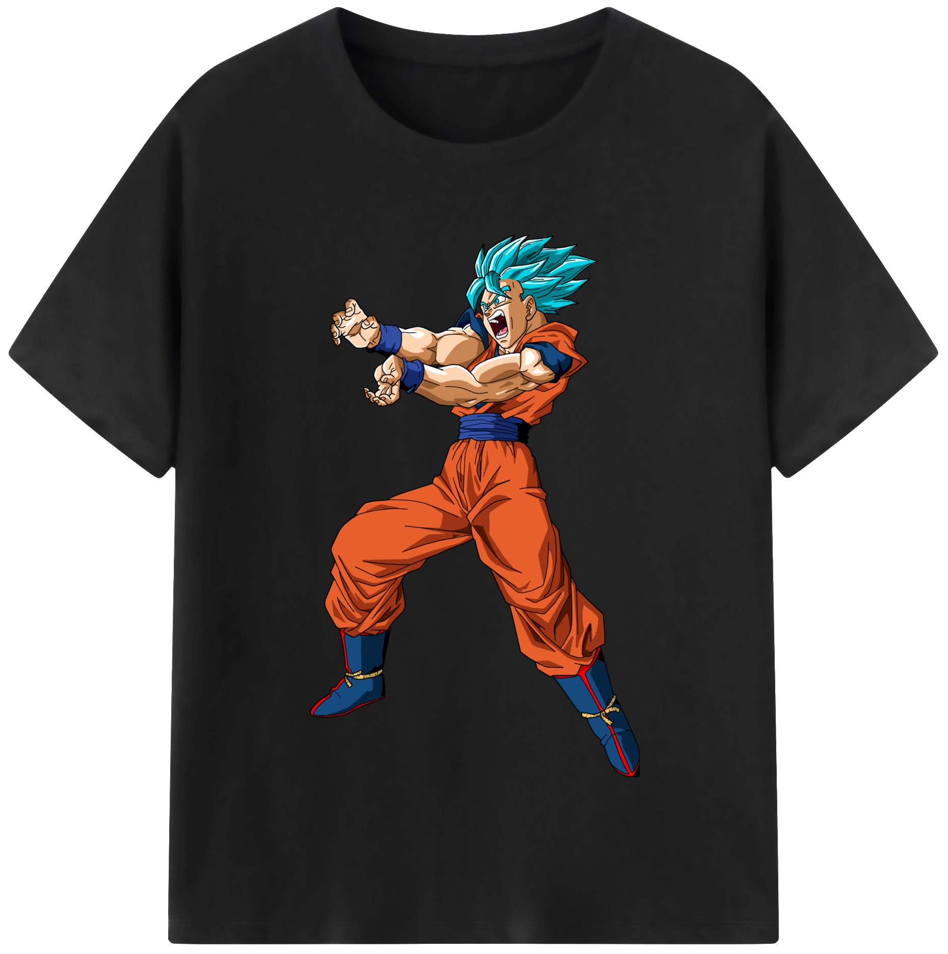 （画像用） ドラゴンボール 孫悟空（そん ごくう）Son Goku カカロット DRAGON BALL Kakarotto レディースカジュアルプリントTシャツ（綿100％）