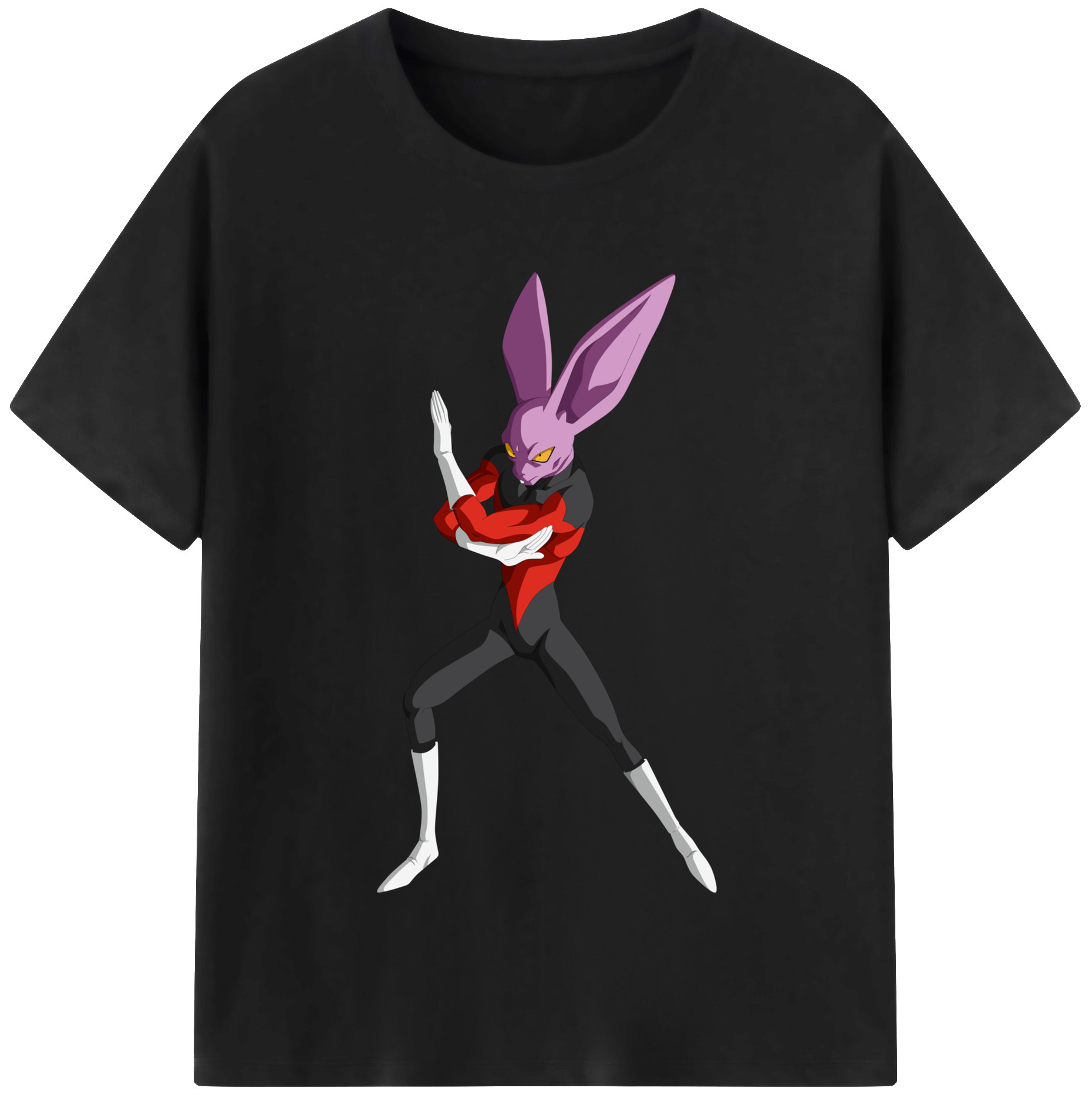 （画像用） ドラゴンボール ビルス 破壊神ビルス DRAGON BALL Beerus Birusu レディースカジュアルプリントTシャツ（綿100％）