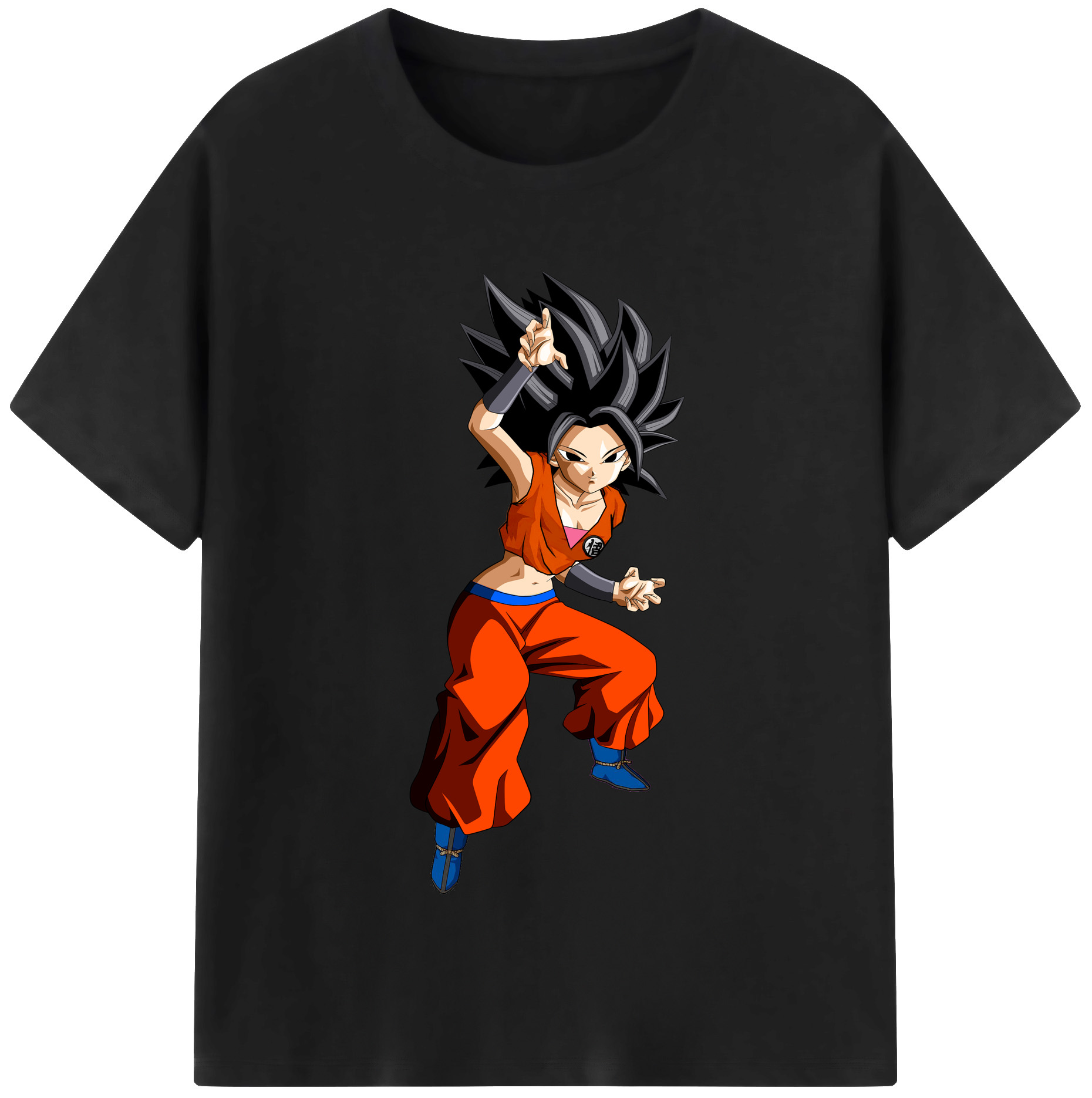 （画像用） ドラゴンボール カリフラ DRAGON BALL Caulifla レディースカジュアルプリントTシャツ（綿100％）