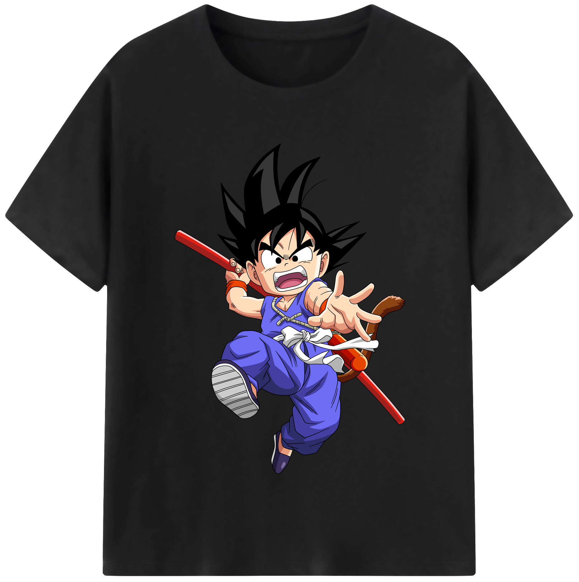 （画像用） ドラゴンボール 孫悟空（そん ごくう）Son Goku カカロット DRAGON BALL Kakarotto レディースカジュアルプリントTシャツ（綿100％）