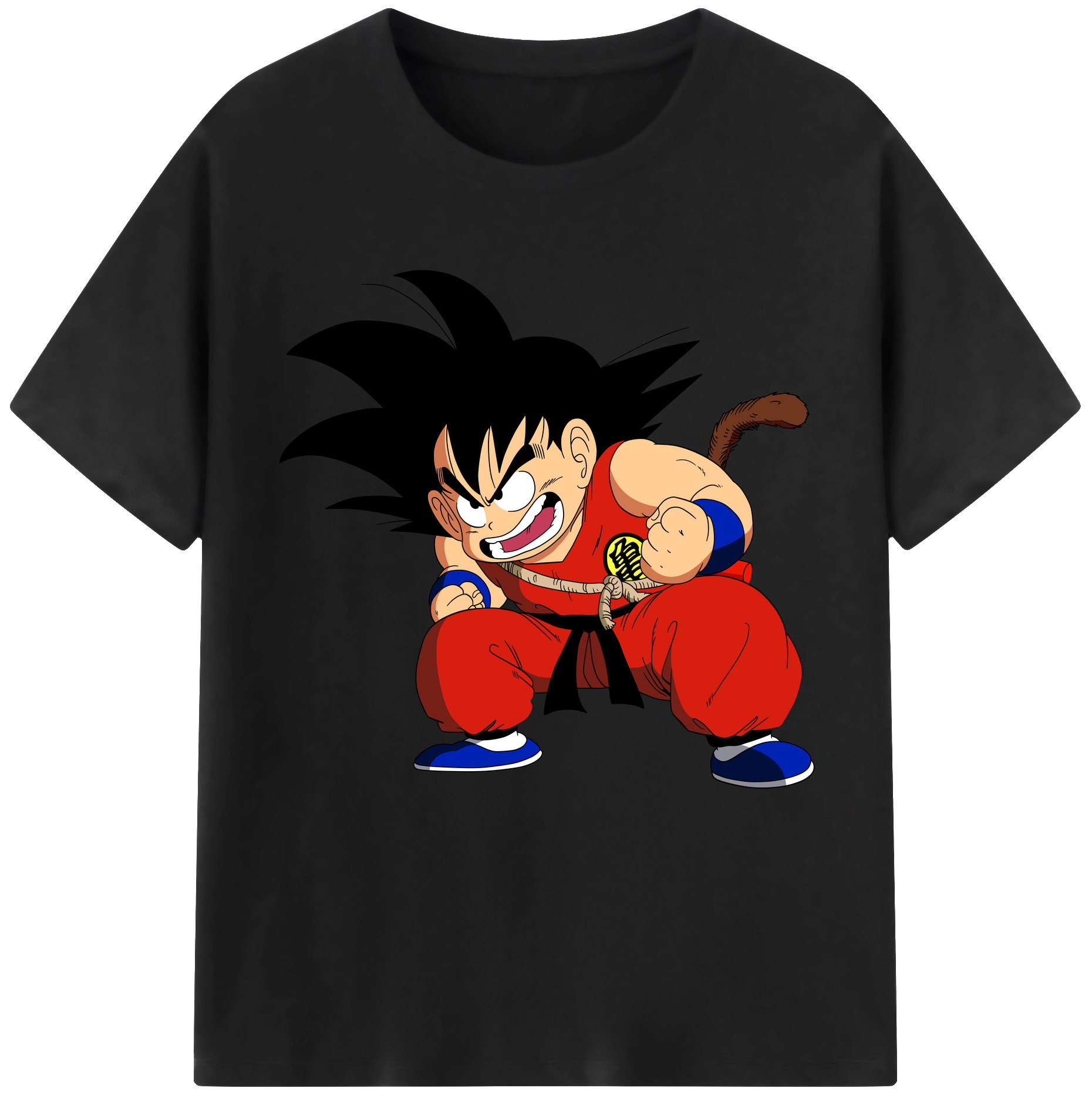 （画像用） ドラゴンボール 孫悟空（そん ごくう）Son Goku カカロット DRAGON BALL Kakarotto レディースカジュアルプリントTシャツ（綿100％）