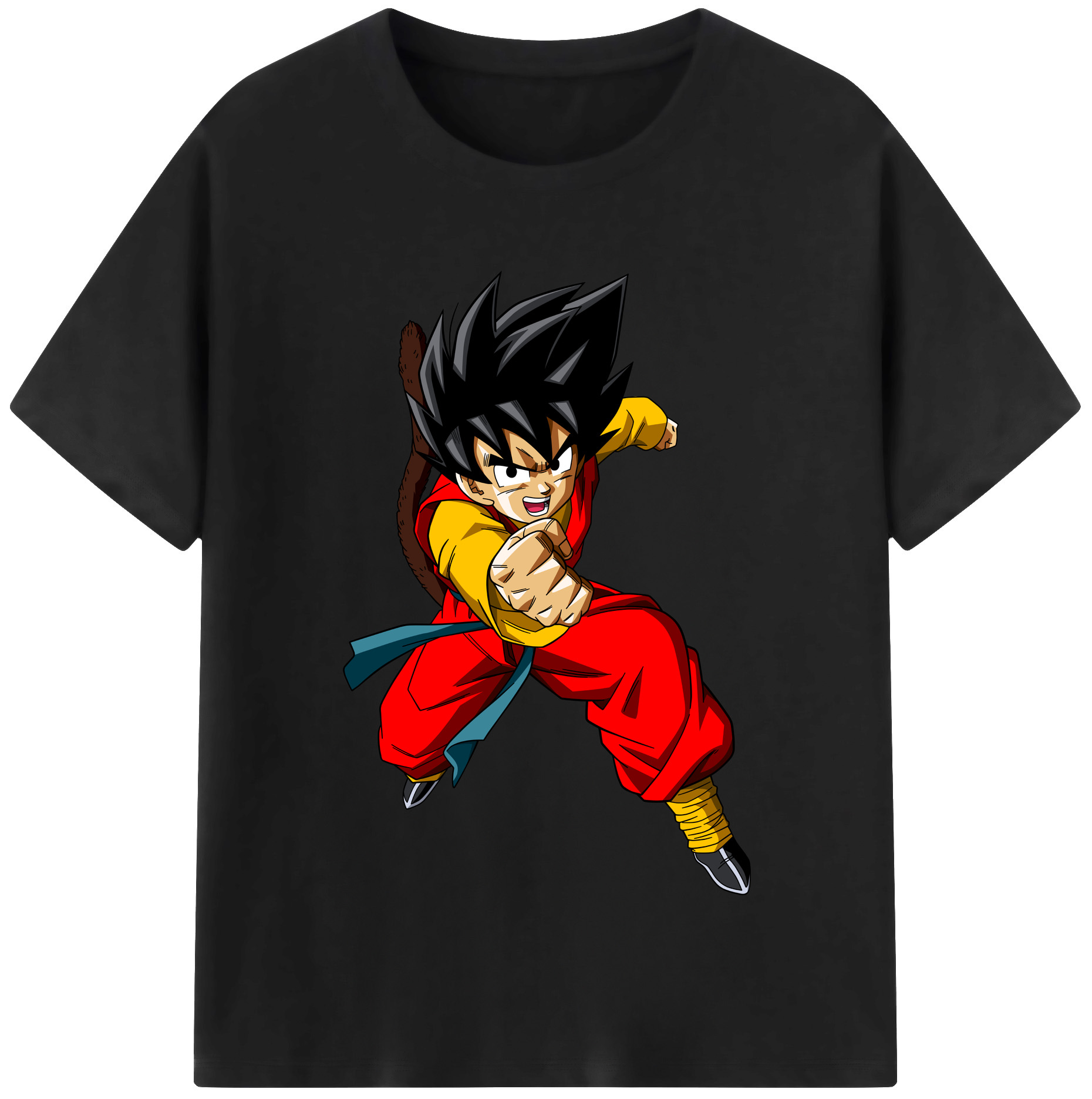 （画像用） ドラゴンボール 孫悟空（そん ごくう）Son Goku カカロット DRAGON BALL Kakarotto レディースカジュアルプリントTシャツ（綿100％）