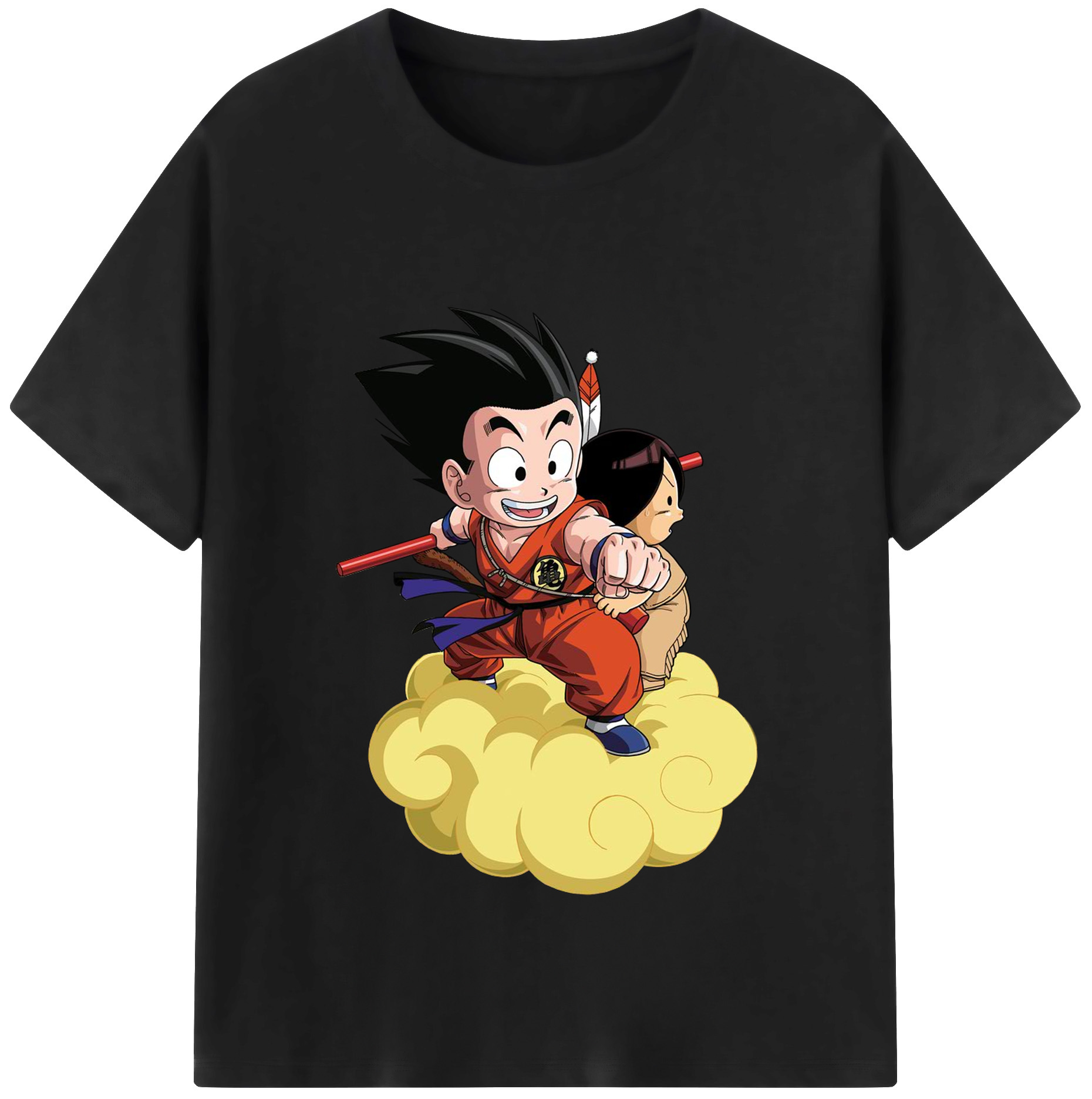 （画像用） ドラゴンボール 孫悟空（そん ごくう）Son Goku カカロット DRAGON BALL Kakarotto レディースカジュアルプリントTシャツ（綿100％）