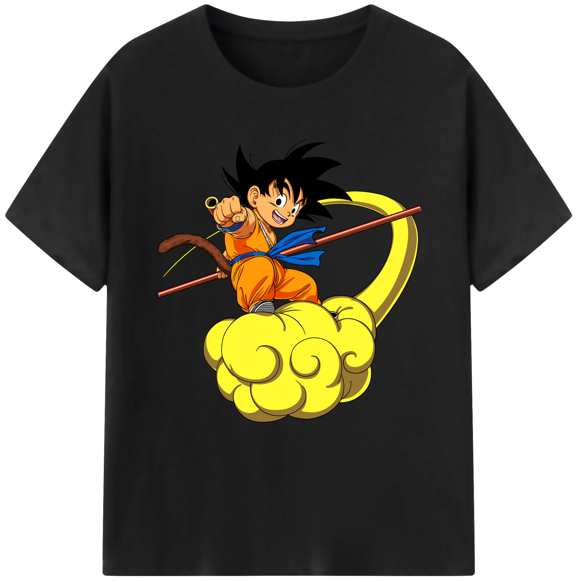 （画像用） ドラゴンボール 孫悟空（そん ごくう）Son Goku カカロット DRAGON BALL Kakarotto レディースカジュアルプリントTシャツ（綿100％）