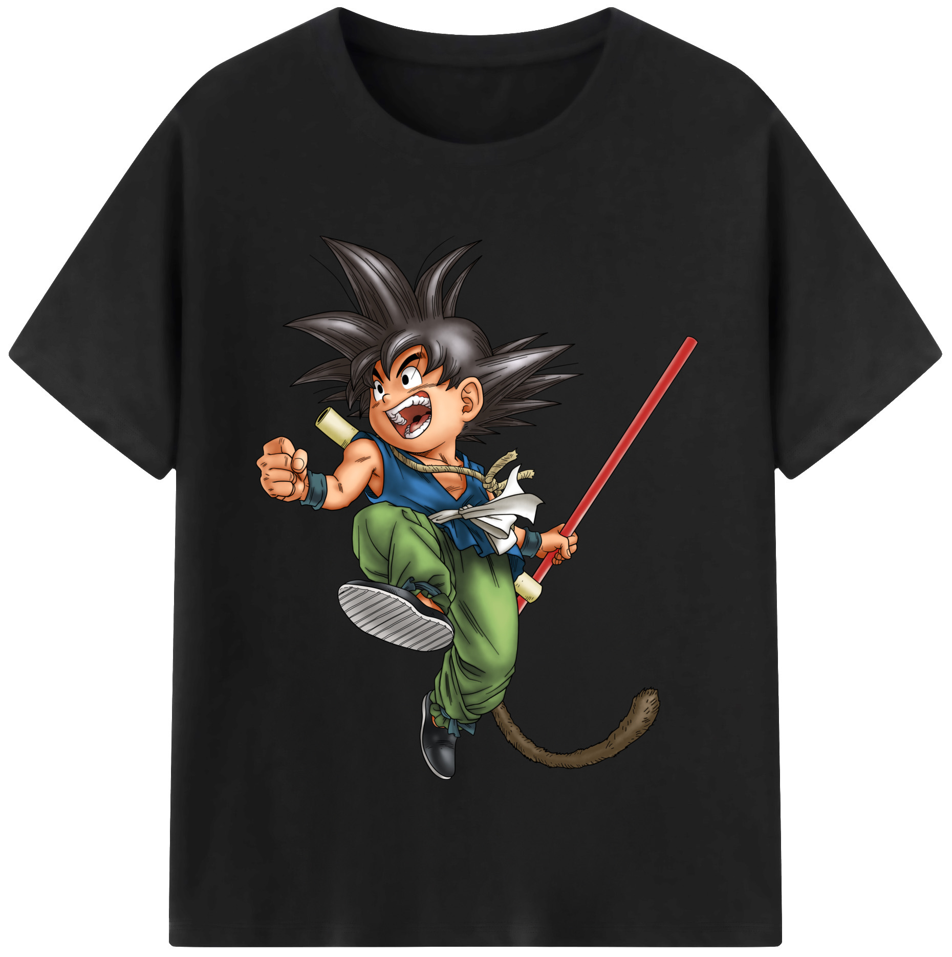 （画像用） ドラゴンボール 孫悟空（そん ごくう）Son Goku カカロット DRAGON BALL Kakarotto レディースカジュアルプリントTシャツ（綿100％）