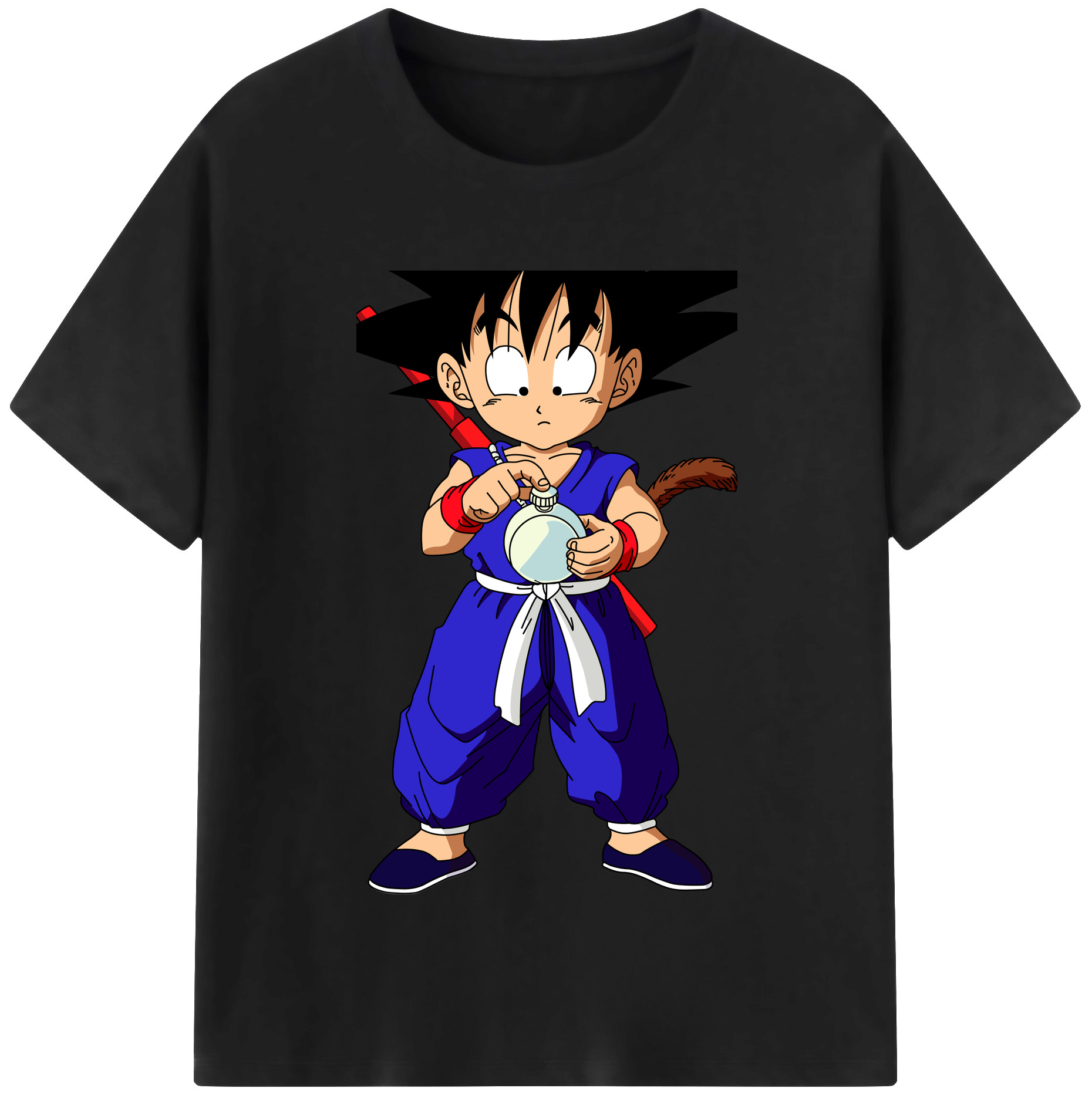 （画像用） ドラゴンボール 孫悟空（そん ごくう）Son Goku カカロット DRAGON BALL Kakarotto レディースカジュアルプリントTシャツ（綿100％）