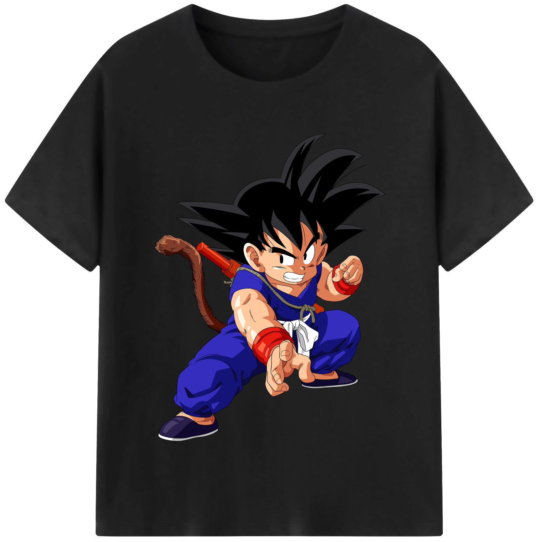 （画像用） ドラゴンボール 孫悟空（そん ごくう）Son Goku カカロット DRAGON BALL Kakarotto レディースカジュアルプリントTシャツ（綿100％）
