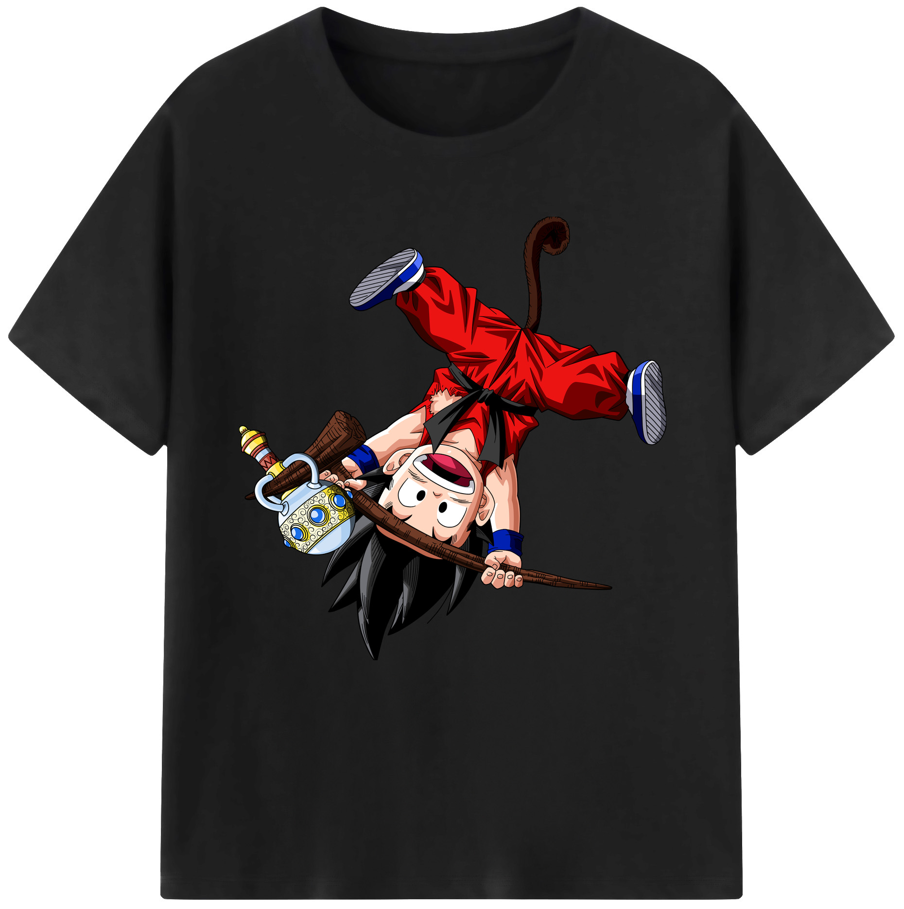 （画像用） ドラゴンボール 孫悟空（そん ごくう）Son Goku カカロット DRAGON BALL Kakarotto レディースカジュアルプリントTシャツ（綿100％）