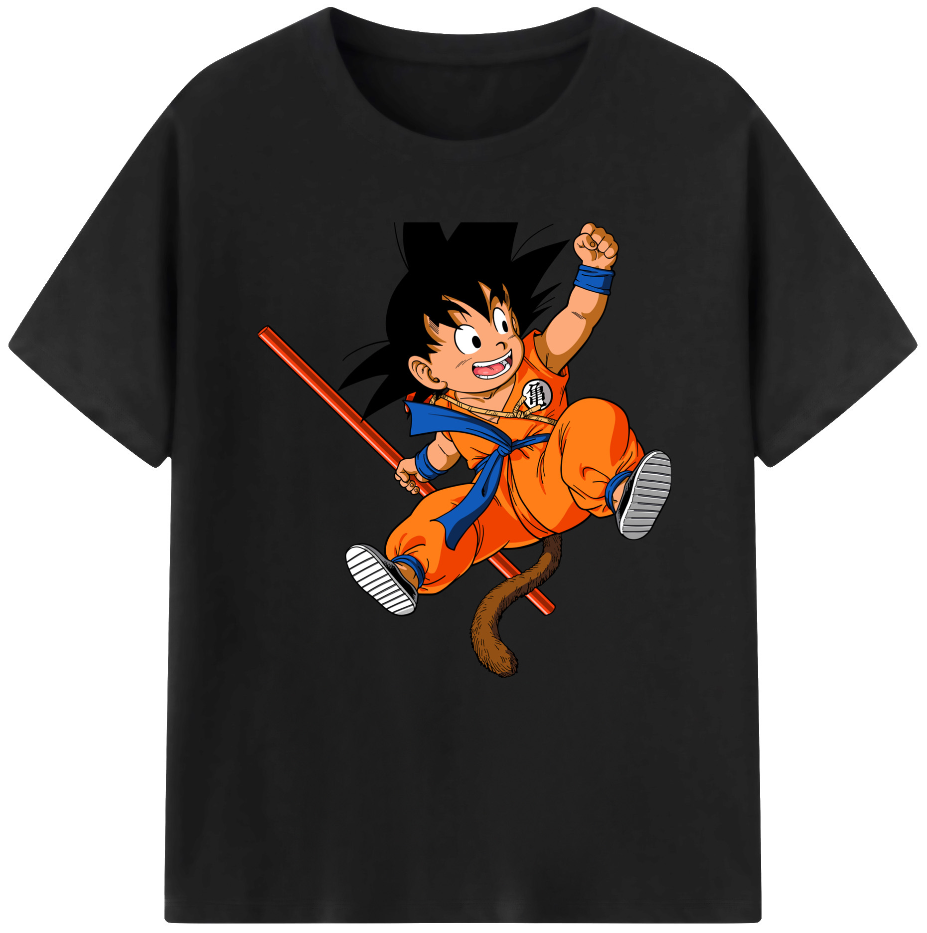 （画像用） ドラゴンボール 孫悟空（そん ごくう）Son Goku カカロット DRAGON BALL Kakarotto レディースカジュアルプリントTシャツ（綿100％）
