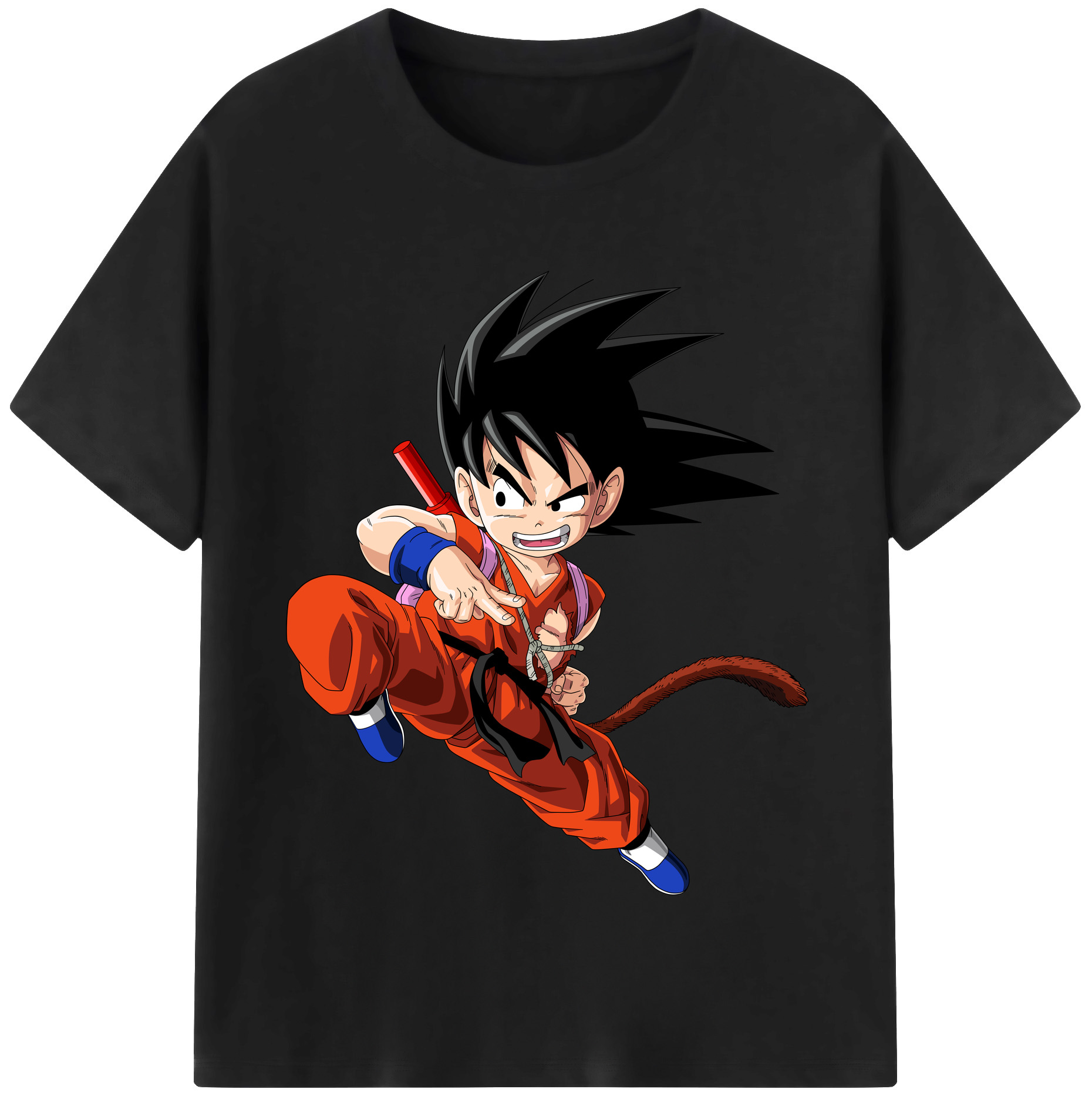 （画像用） ドラゴンボール 孫悟空（そん ごくう）Son Goku カカロット DRAGON BALL Kakarotto レディースカジュアルプリントTシャツ（綿100％）