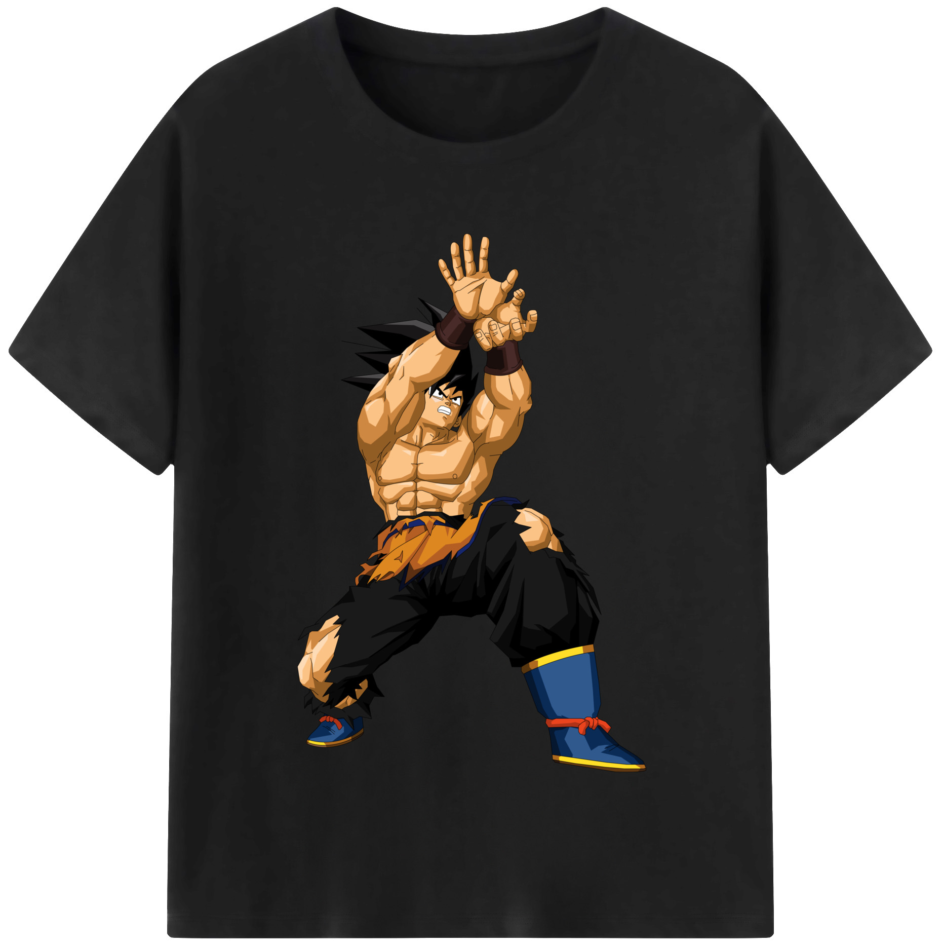 （画像用） ドラゴンボール 孫悟空（そん ごくう）Son Goku カカロット DRAGON BALL Kakarotto レディースカジュアルプリントTシャツ（綿100％）