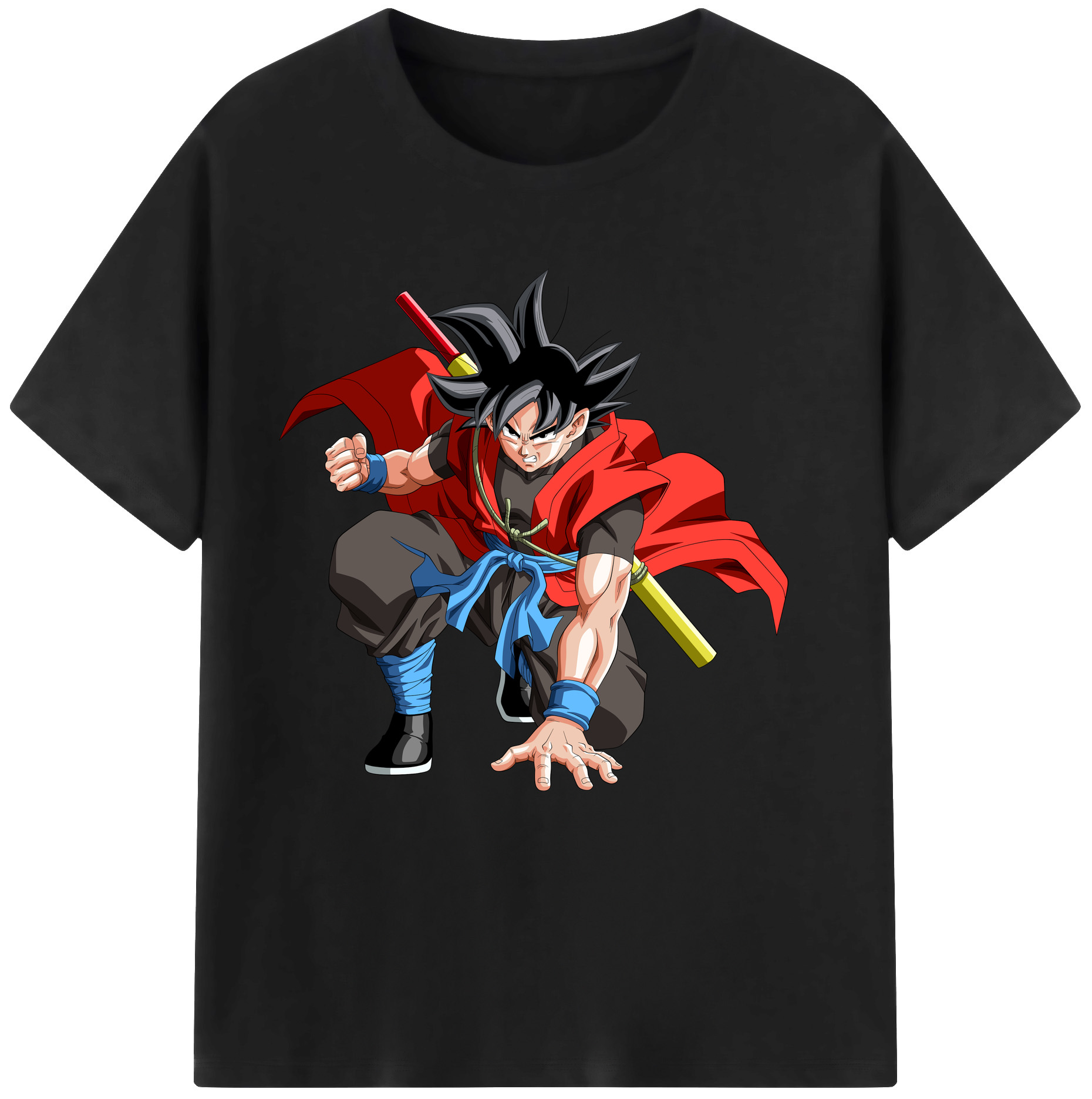 （画像用） ドラゴンボール 孫悟空（そん ごくう）Son Goku カカロット DRAGON BALL Kakarotto レディースカジュアルプリントTシャツ（綿100％）