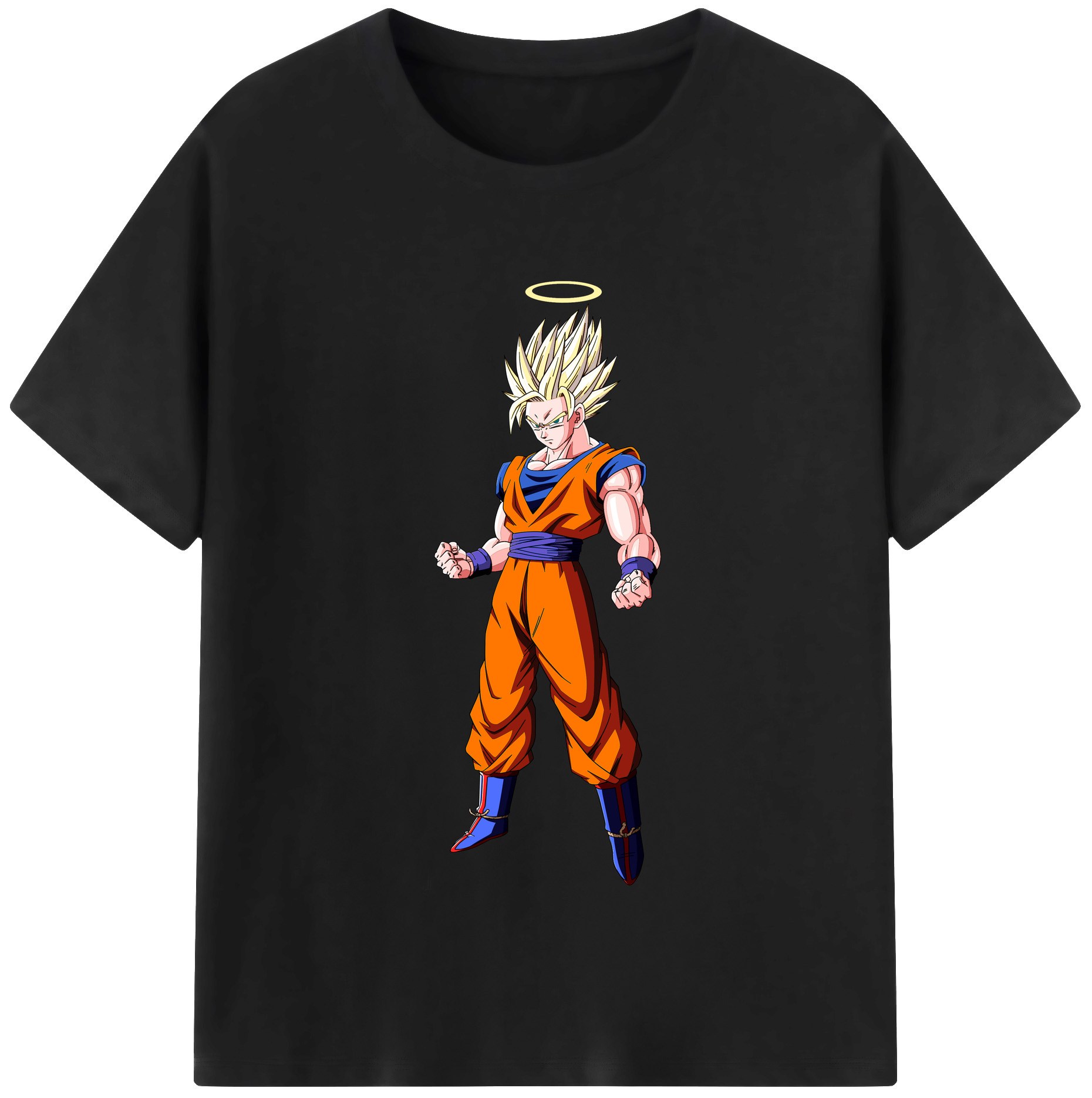 （画像用） ドラゴンボール 孫悟空（そん ごくう）Son Goku カカロット DRAGON BALL Kakarotto レディースカジュアルプリントTシャツ（綿100％）