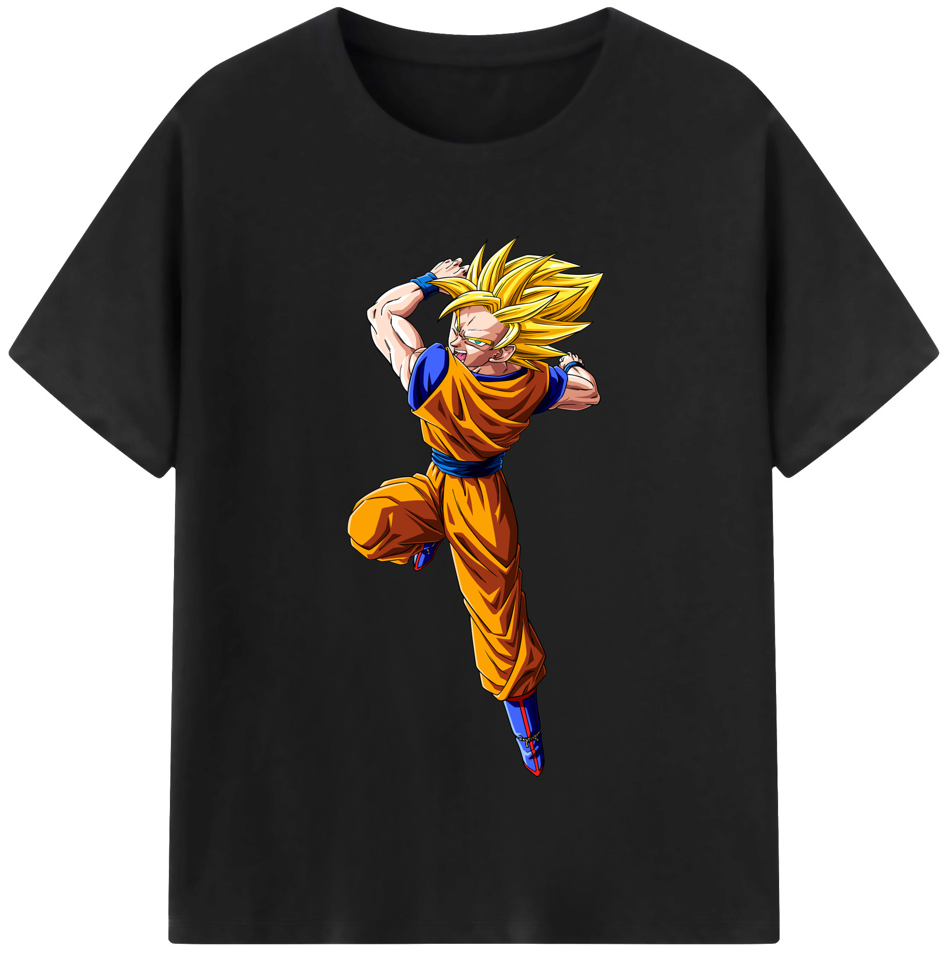 （画像用） ドラゴンボール 孫悟空（そん ごくう）Son Goku カカロット DRAGON BALL Kakarotto レディースカジュアルプリントTシャツ（綿100％）