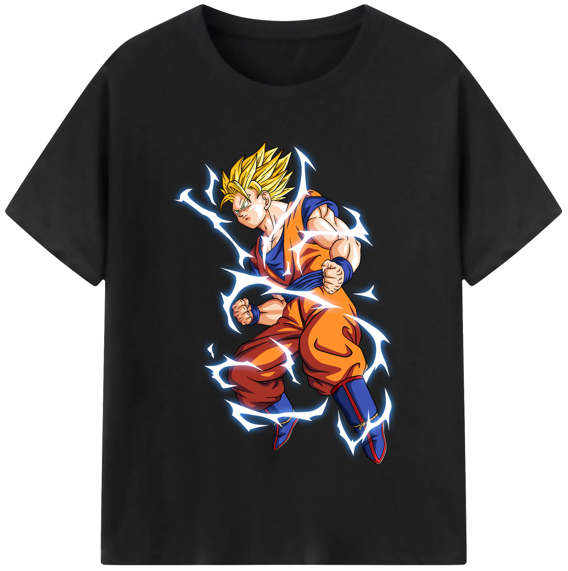 （画像用） ドラゴンボール 孫悟空（そん ごくう）Son Goku カカロット DRAGON BALL Kakarotto レディースカジュアルプリントTシャツ（綿100％）
