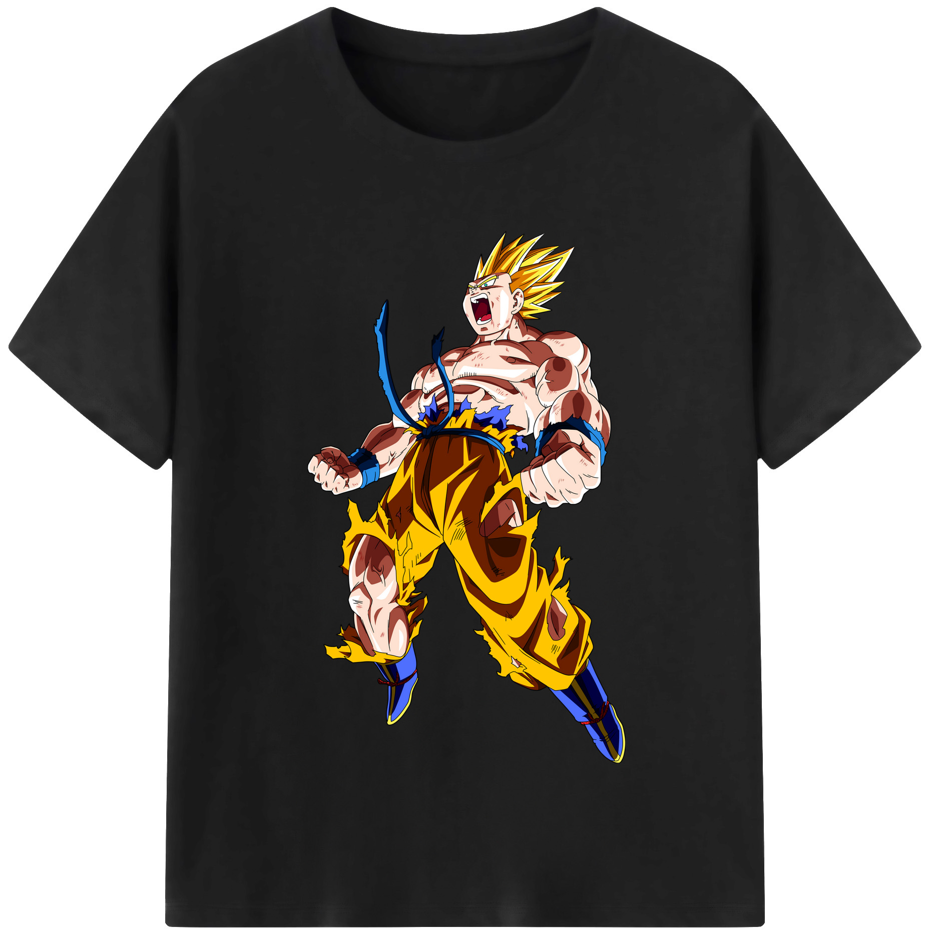 （画像用） ドラゴンボール 孫悟空（そん ごくう）Son Goku カカロット DRAGON BALL Kakarotto レディースカジュアルプリントTシャツ（綿100％）