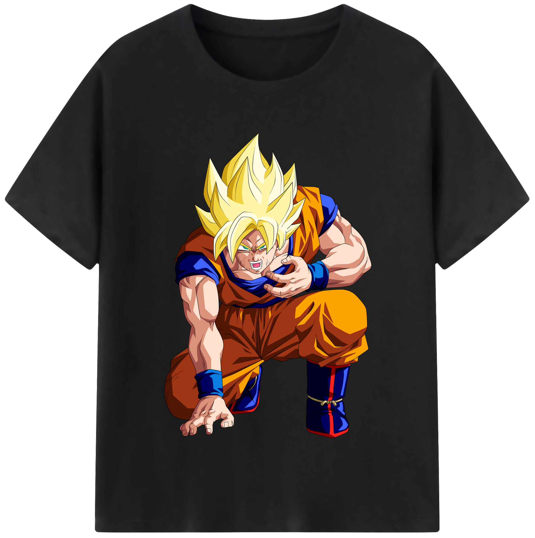 （画像用） ドラゴンボール 孫悟空（そん ごくう）Son Goku カカロット DRAGON BALL Kakarotto レディースカジュアルプリントTシャツ（綿100％）