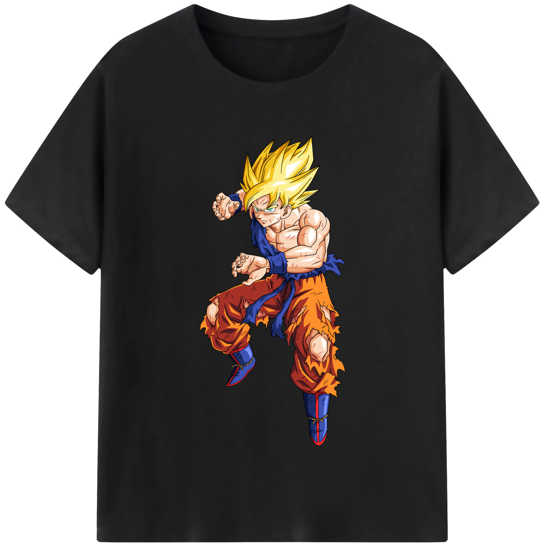 （画像用） ドラゴンボール 孫悟空（そん ごくう）Son Goku カカロット DRAGON BALL Kakarotto レディースカジュアルプリントTシャツ（綿100％）