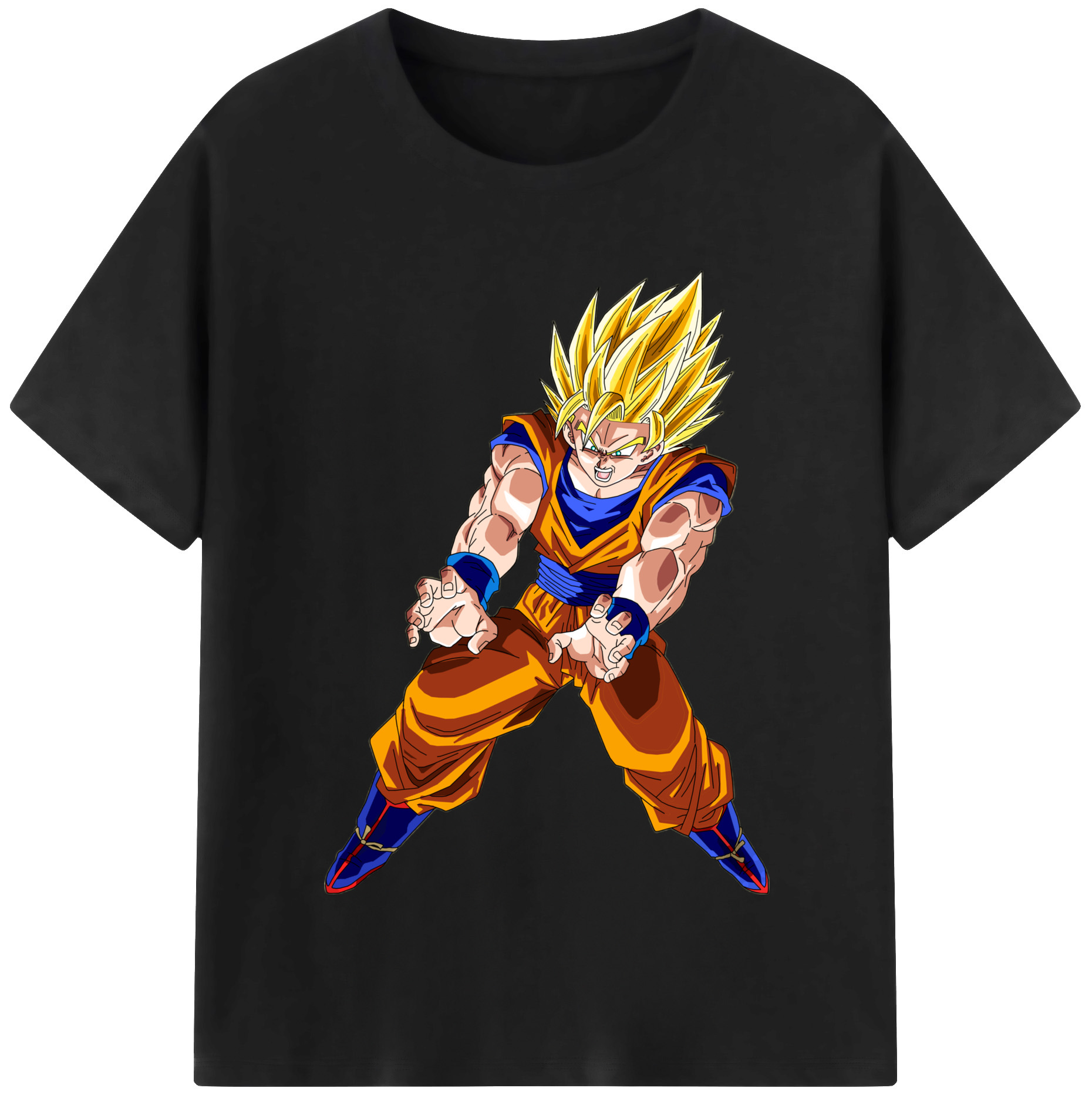 （画像用） ドラゴンボール 孫悟空（そん ごくう）Son Goku カカロット DRAGON BALL Kakarotto レディースカジュアルプリントTシャツ（綿100％）