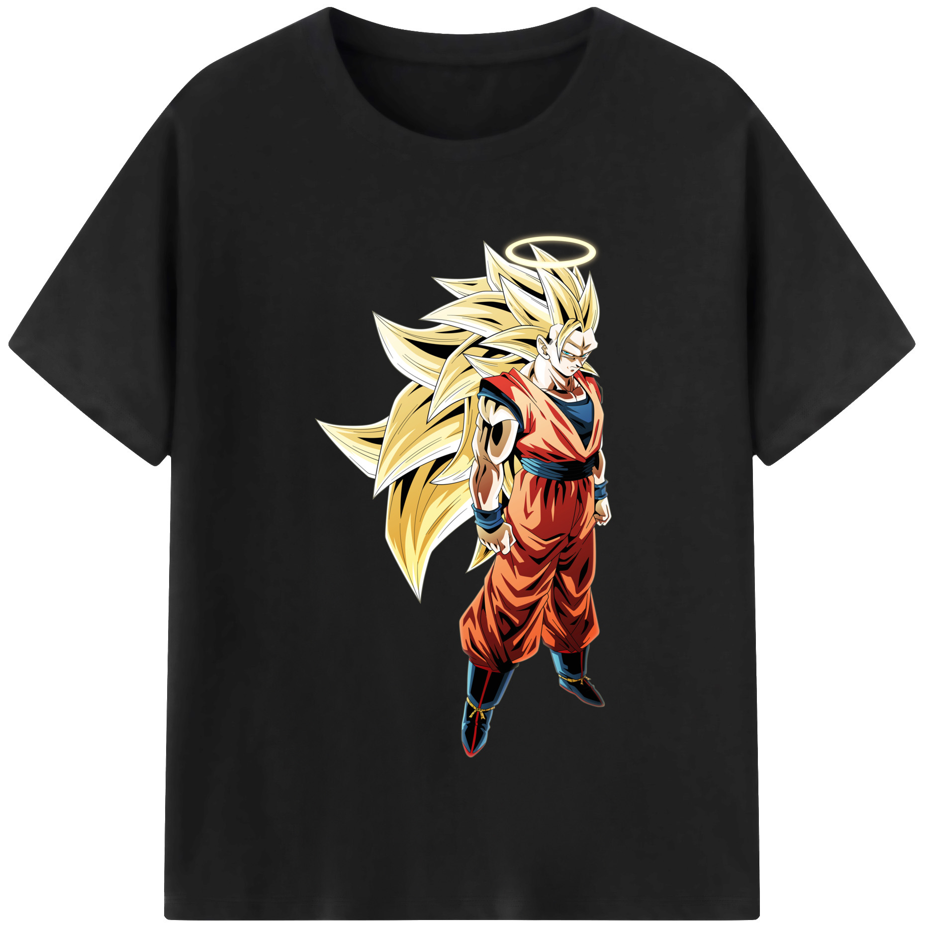 （画像用） ドラゴンボール 孫悟空（そん ごくう）Son Goku カカロット DRAGON BALL Kakarotto レディースカジュアルプリントTシャツ（綿100％）