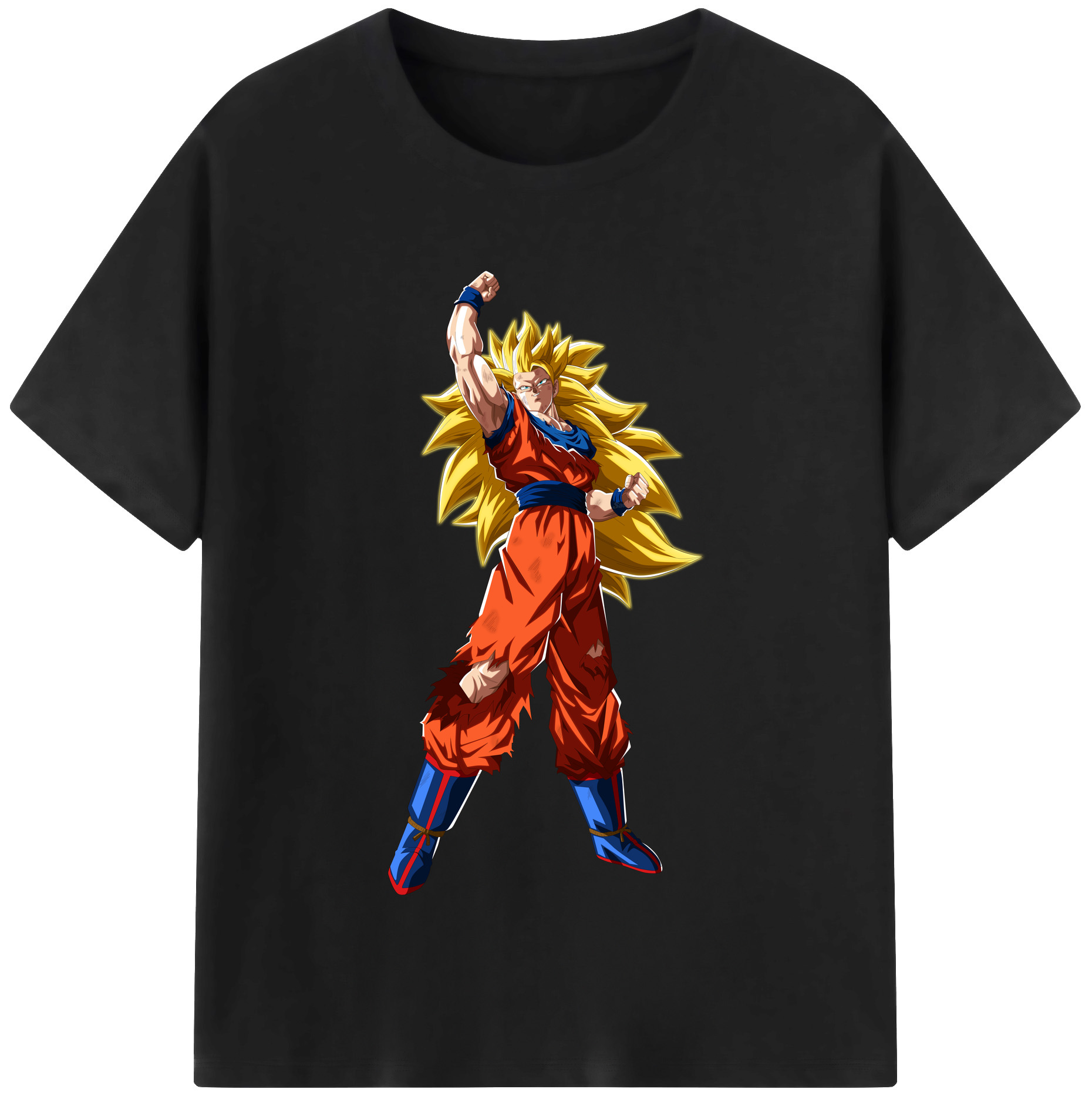 （画像用） ドラゴンボール 孫悟空（そん ごくう）Son Goku カカロット DRAGON BALL Kakarotto レディースカジュアルプリントTシャツ（綿100％）