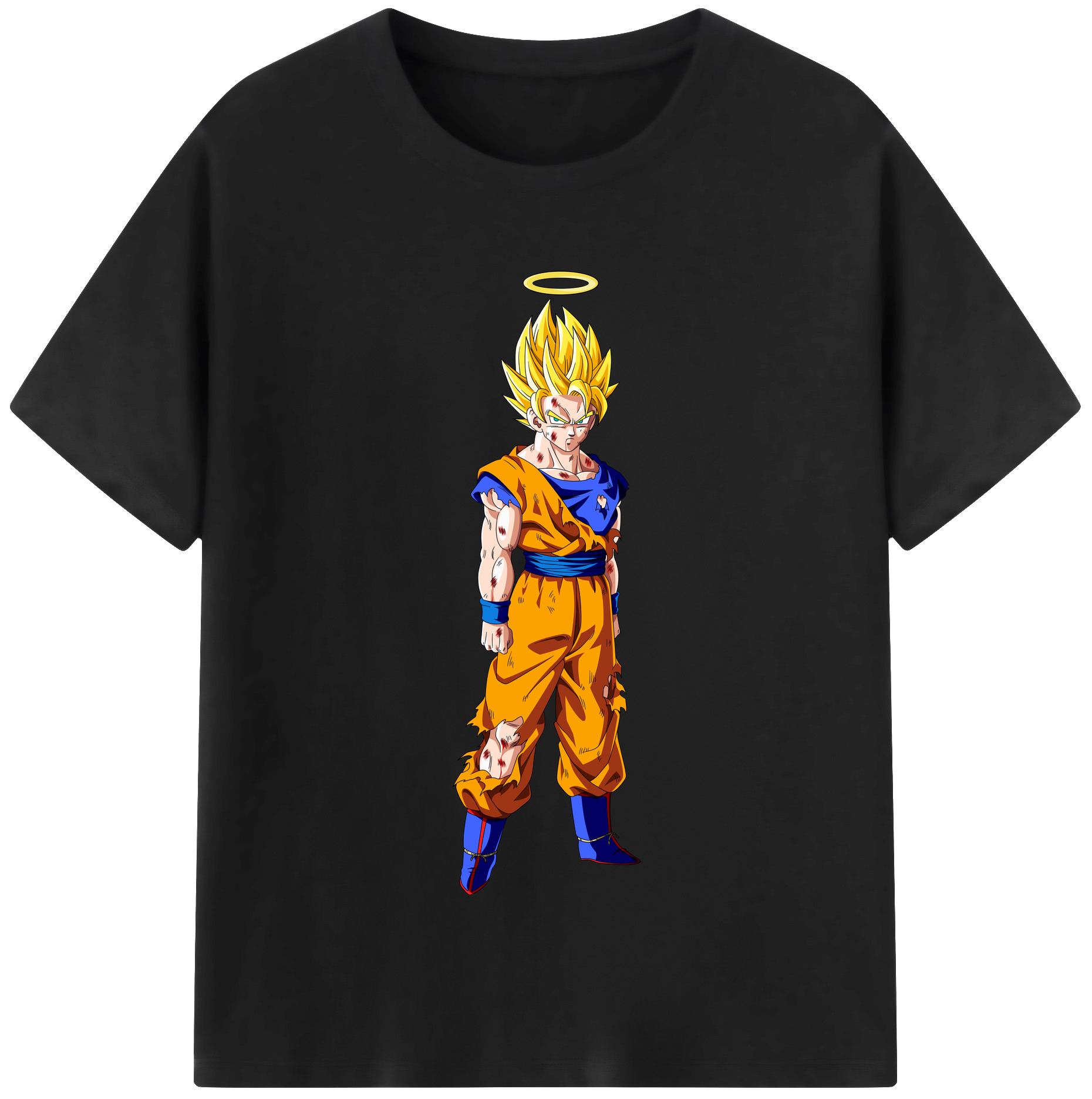 （画像用） ドラゴンボール 孫悟空（そん ごくう）Son Goku カカロット DRAGON BALL Kakarotto レディースカジュアルプリントTシャツ（綿100％）