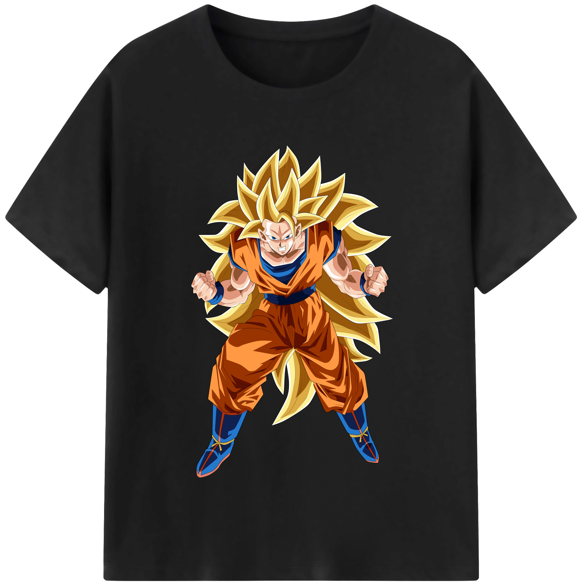 （画像用） ドラゴンボール 孫悟空（そん ごくう）Son Goku カカロット DRAGON BALL Kakarotto レディースカジュアルプリントTシャツ（綿100％）