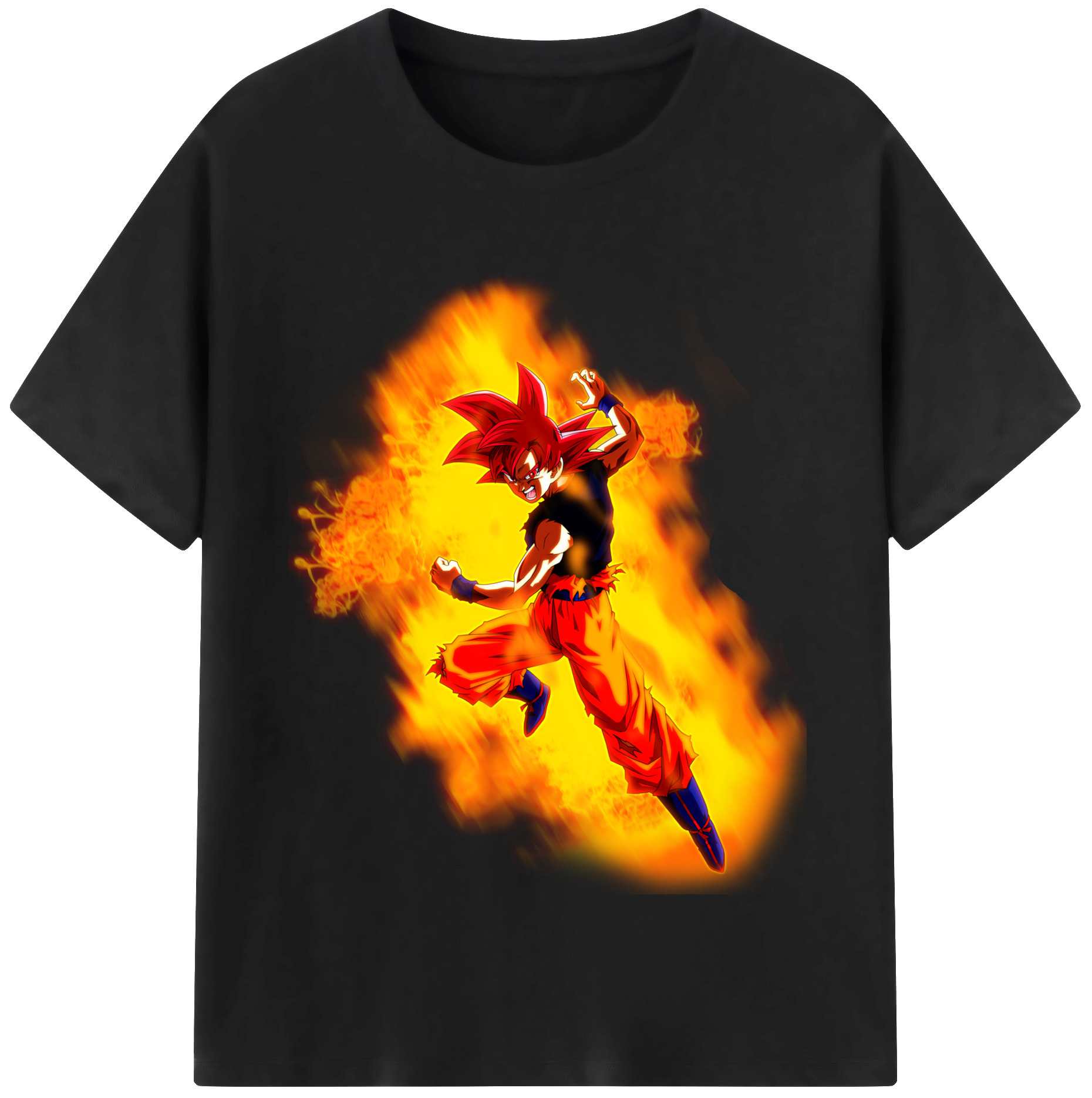（画像用） ドラゴンボール 孫悟空（そん ごくう）Son Goku カカロット DRAGON BALL Kakarotto レディースカジュアルプリントTシャツ（綿100％）