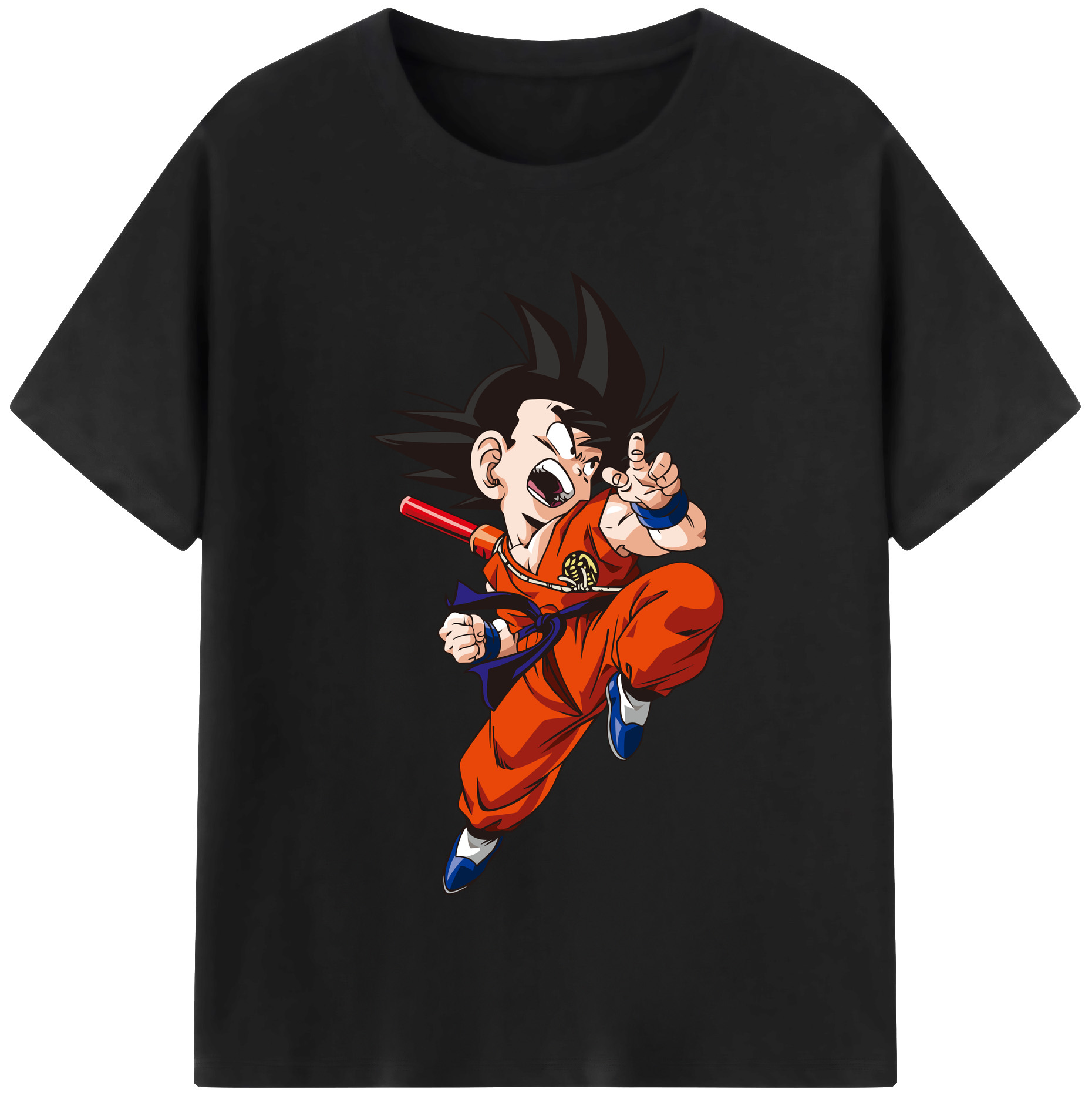 （画像用） ドラゴンボール 孫悟空（そん ごくう）Son Goku カカロット DRAGON BALL Kakarotto レディースカジュアルプリントTシャツ（綿100％）