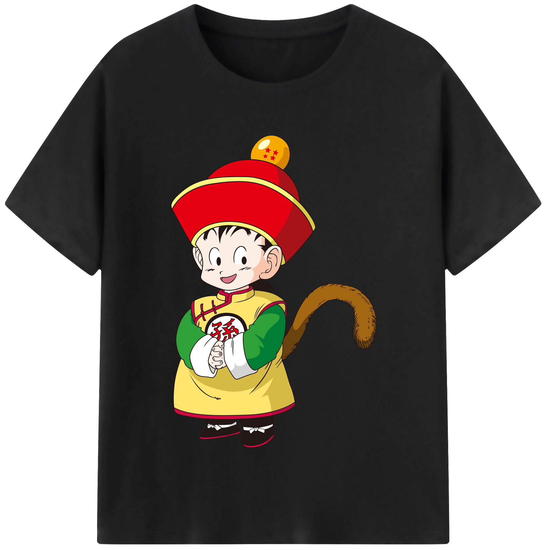 （画像用） ドラゴンボール 孫悟空（そん ごくう）Son Goku カカロット DRAGON BALL Kakarotto レディースカジュアルプリントTシャツ（綿100％）