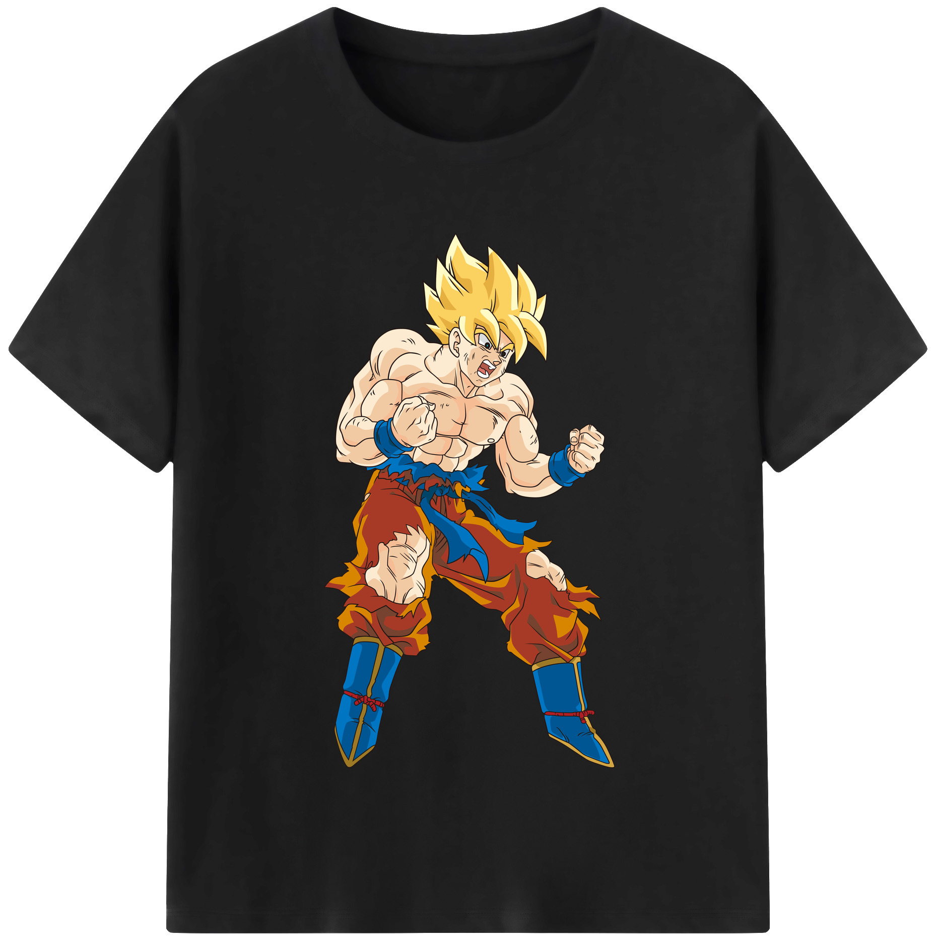 （画像用） ドラゴンボール 孫悟空（そん ごくう）Son Goku カカロット DRAGON BALL Kakarotto レディースカジュアルプリントTシャツ（綿100％）