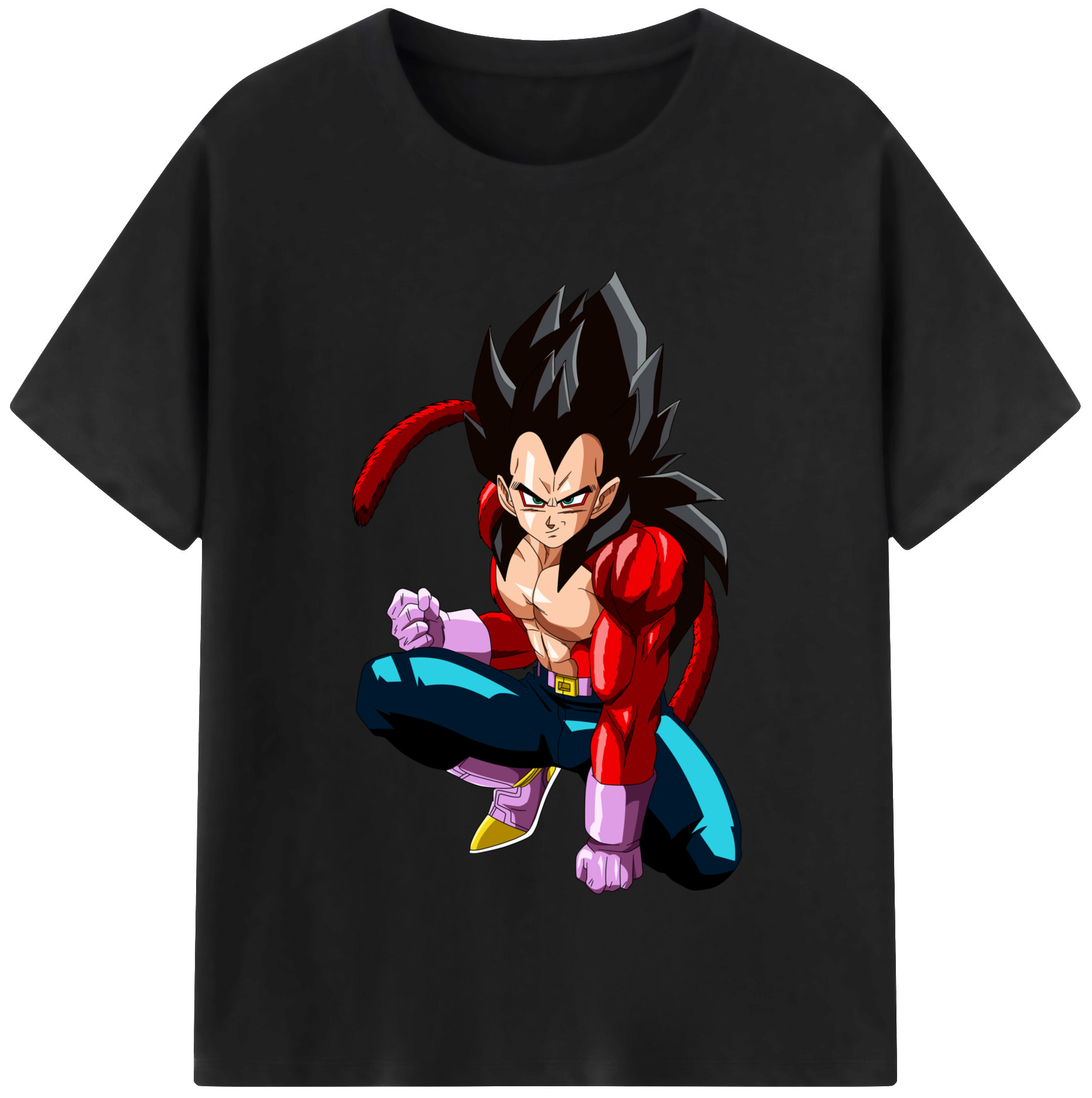 （画像用） ドラゴンボール ベジータ四世（Bejīta Yonsei）DRAGON BALL Vegeta IV レディースカジュアルプリントTシャツ（綿100％）