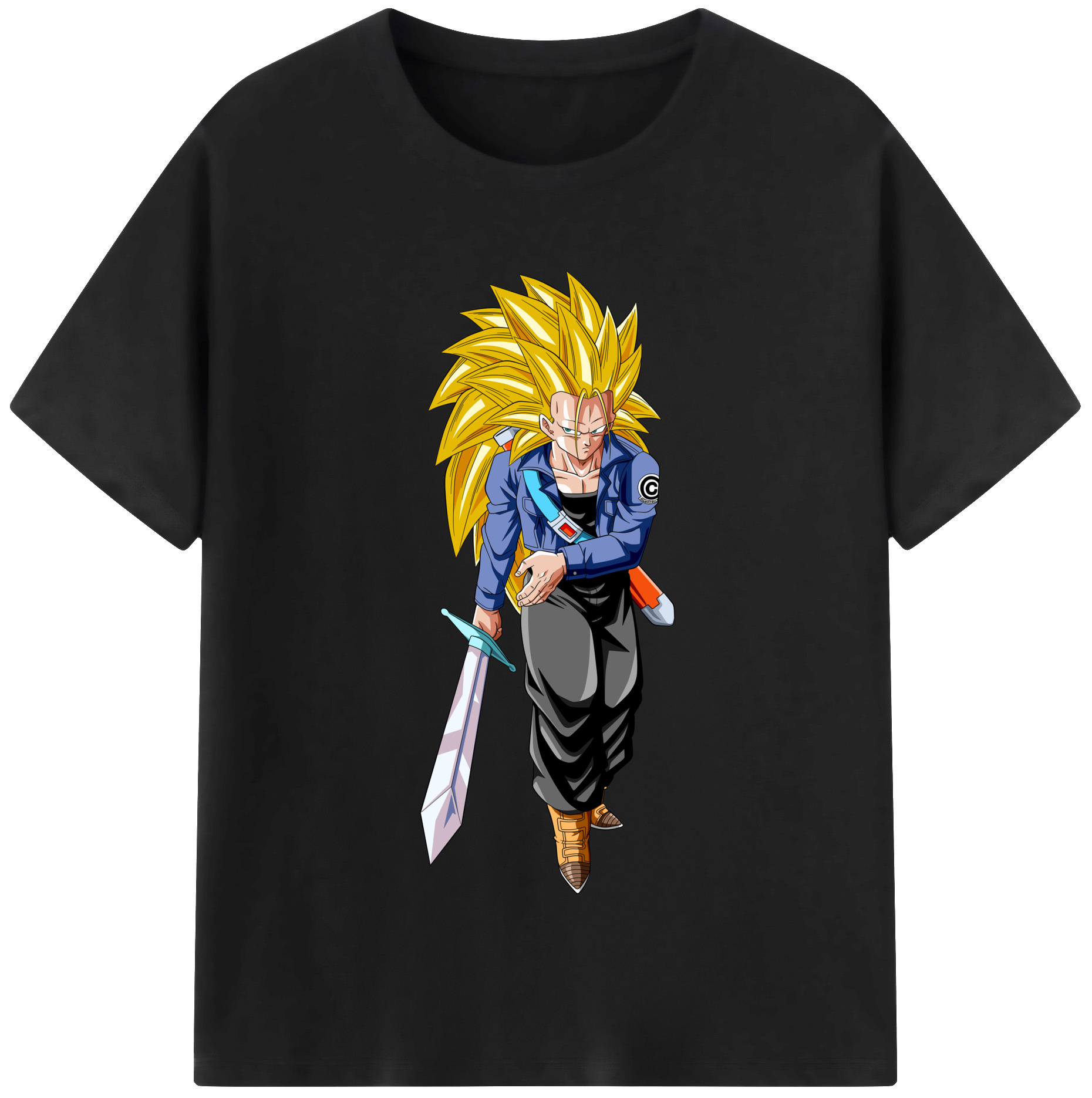 （画像用） ドラゴンボール トランクス（Torankusu）DRAGON BALL Trunks レディースカジュアルプリントTシャツ（綿100％）